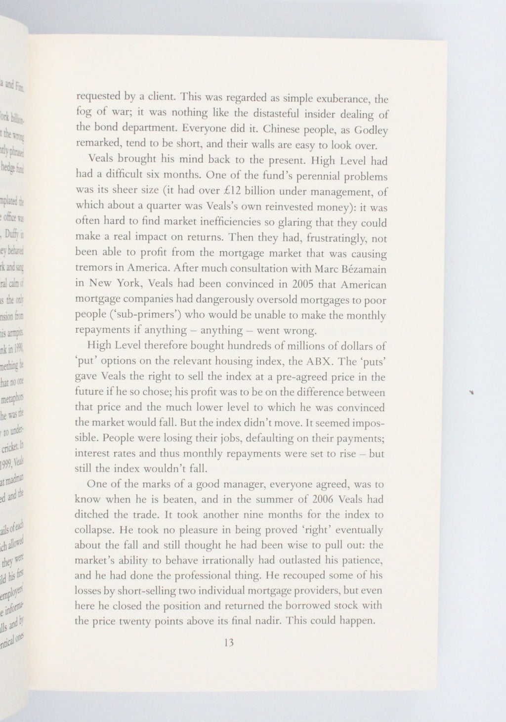 2009 A Week in December by Sebastian Faulks