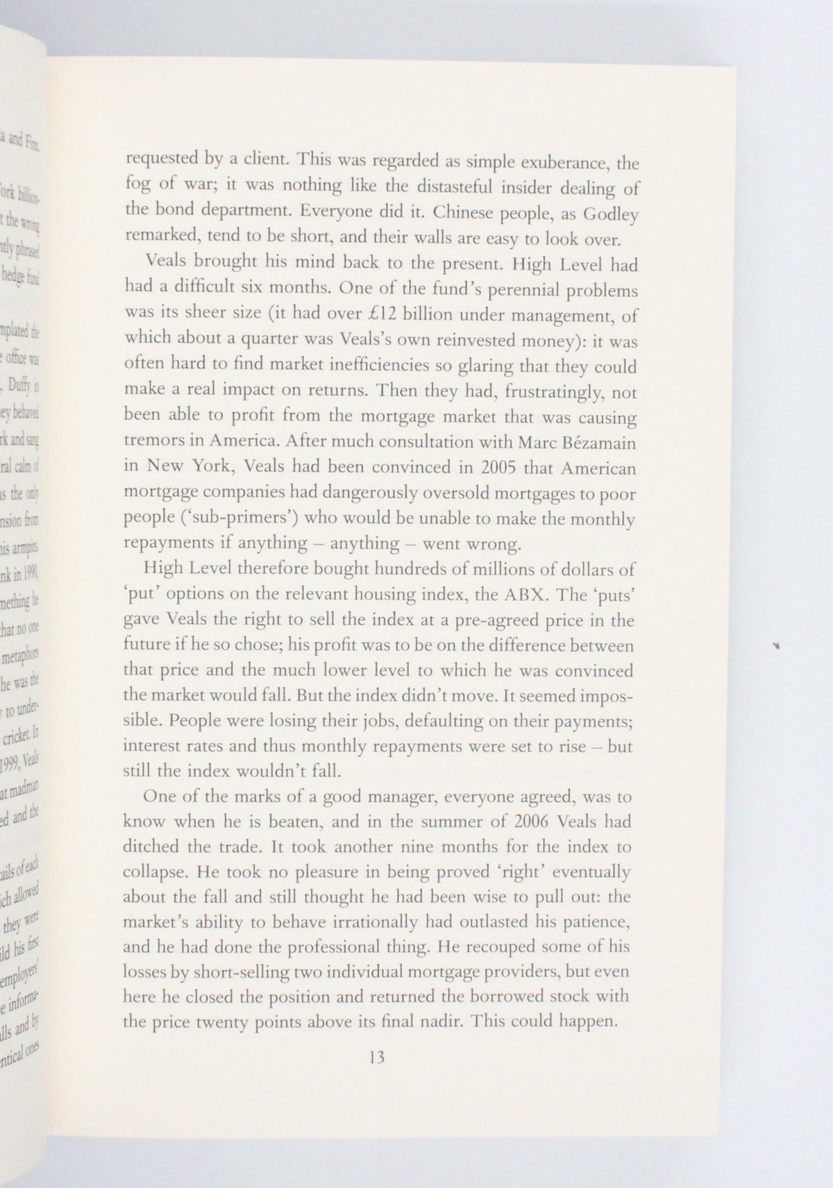 2009 A Week in December by Sebastian Faulks