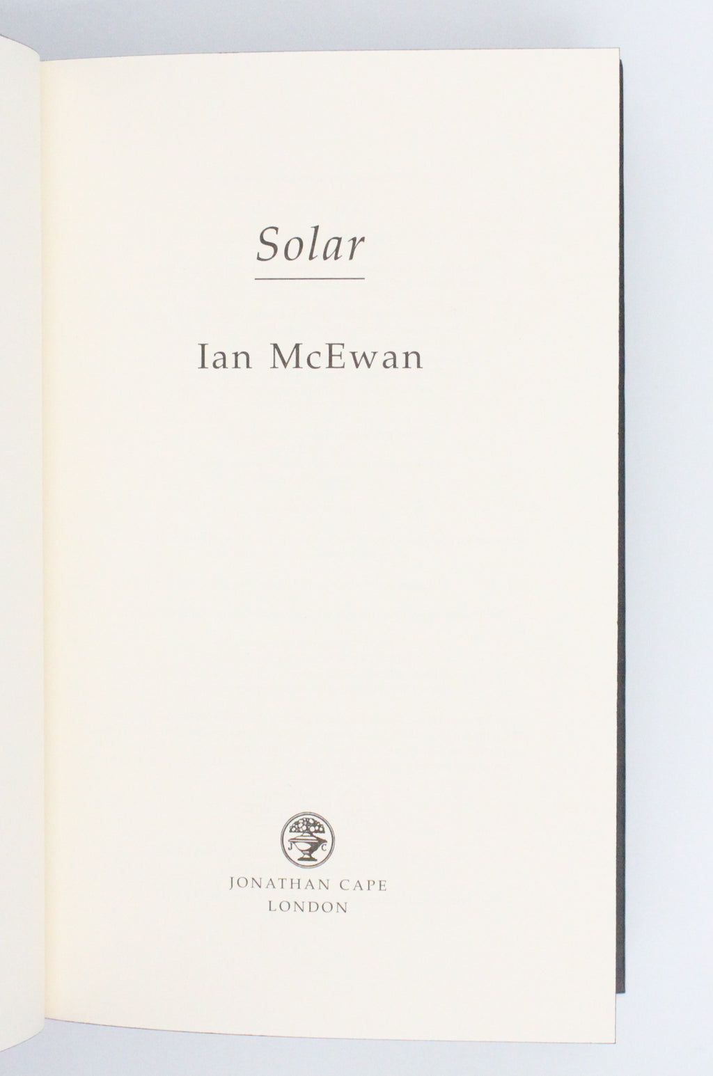 2010 Solar by Ian McEwan