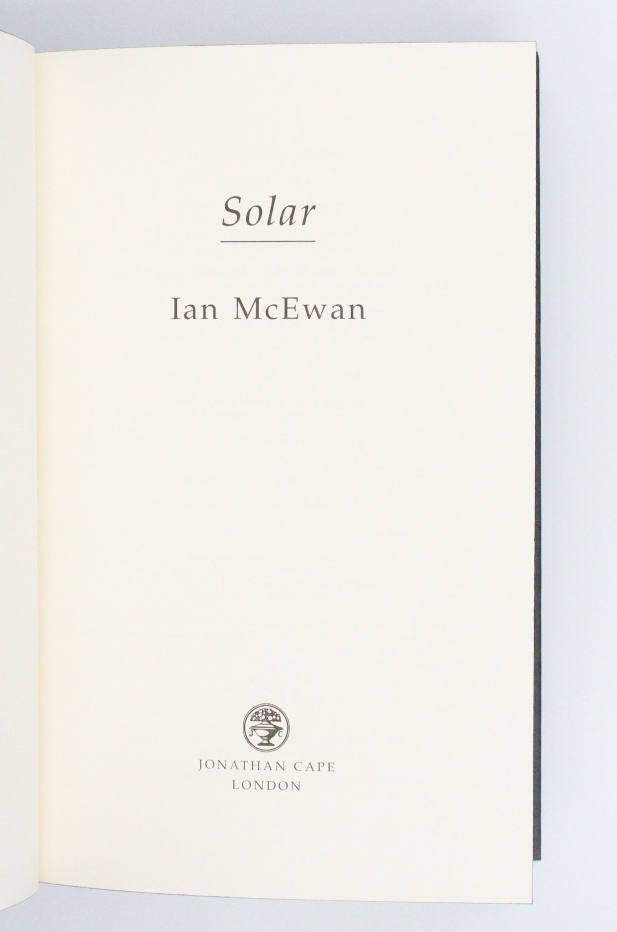 2010 Solar by Ian McEwan