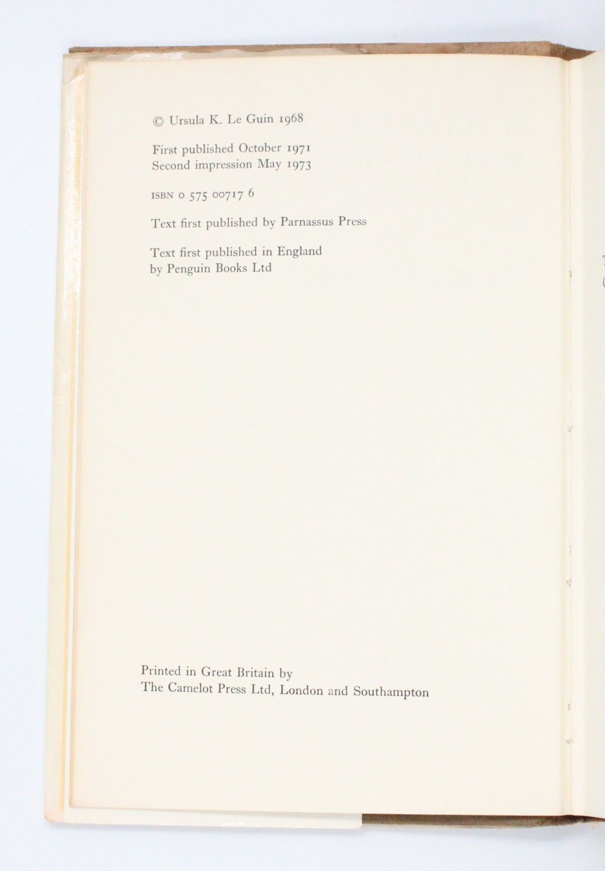 1973 A Wizard of Earthsea by Ursula Le Guin