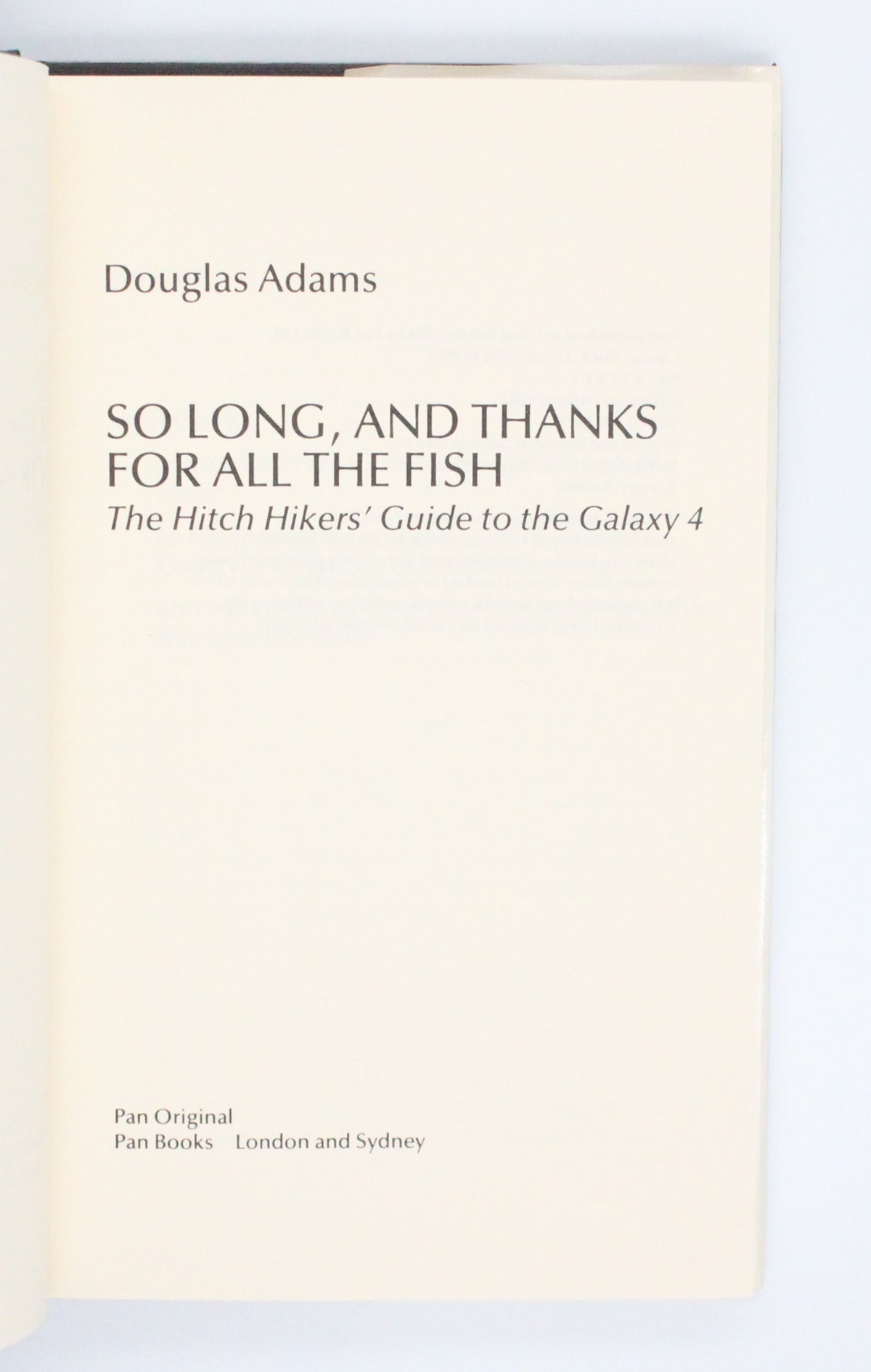 1984 So Long and Thanks for All the Fish by Douglas Adams