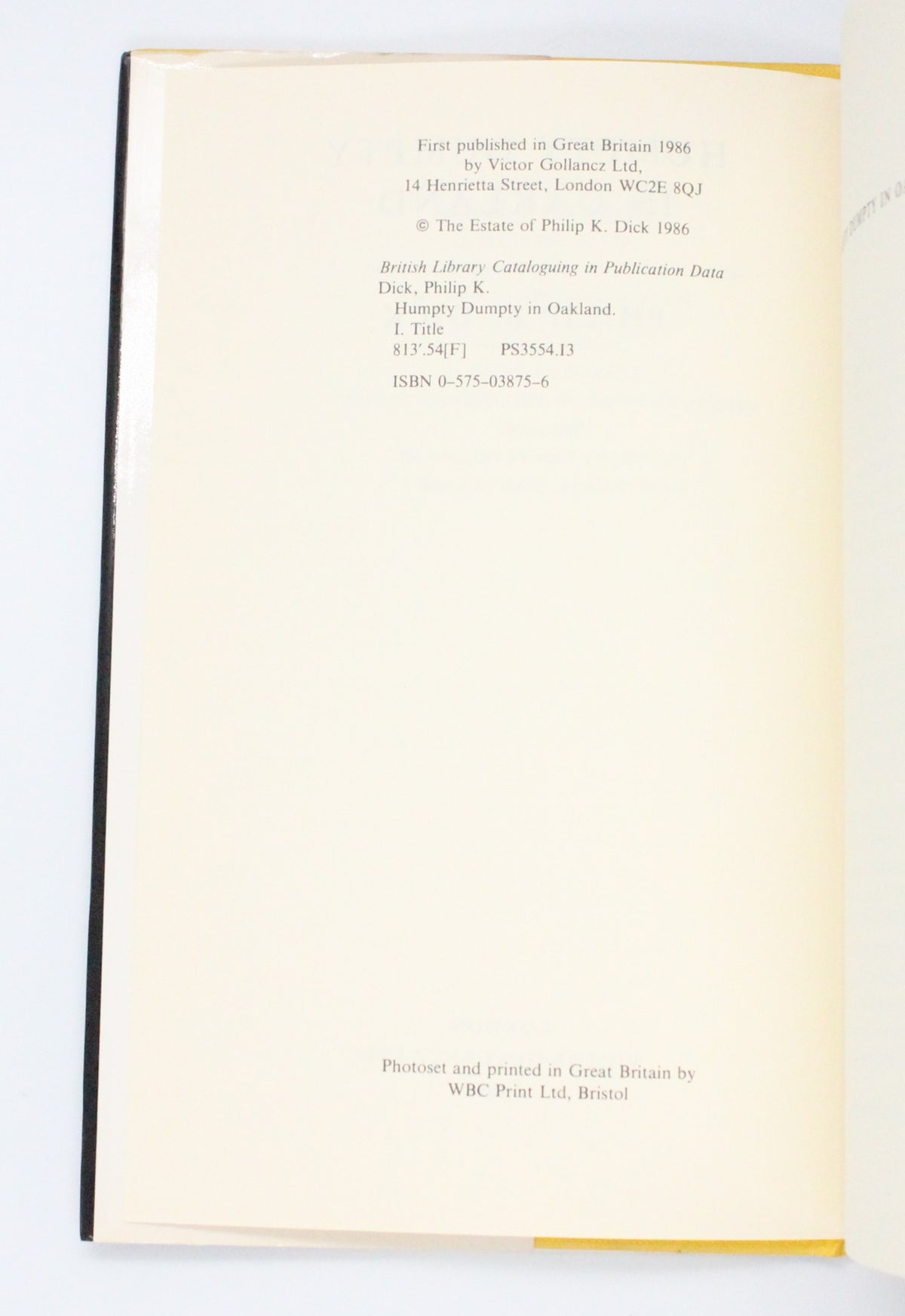 1986 Humpty Dumpty in Oakland by Philip K. Dick