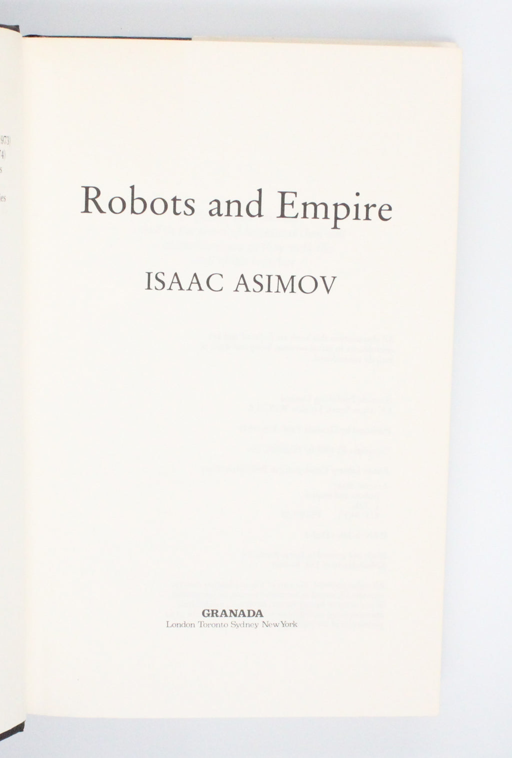 1985 Robots and Empire by Isaac Asimov
