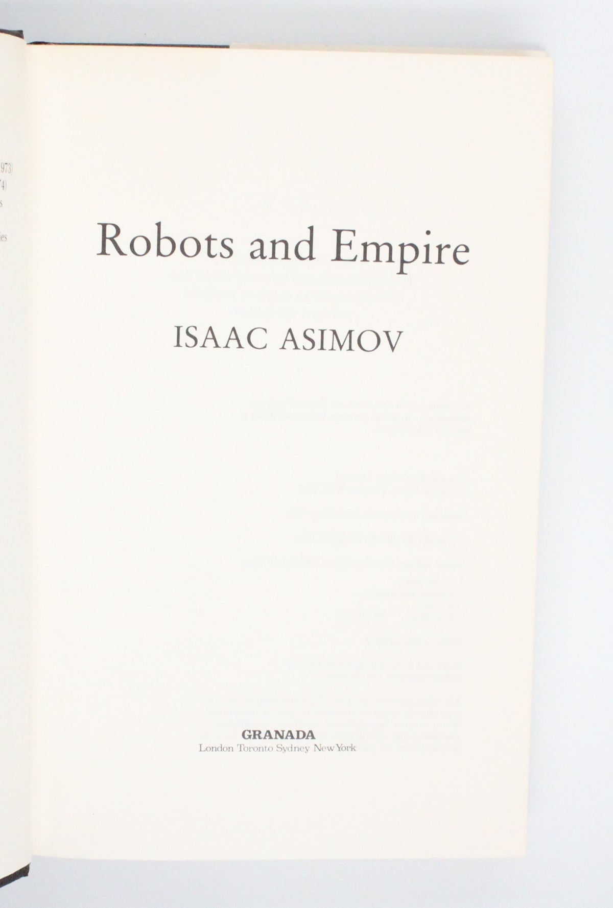 1985 Robots and Empire by Isaac Asimov