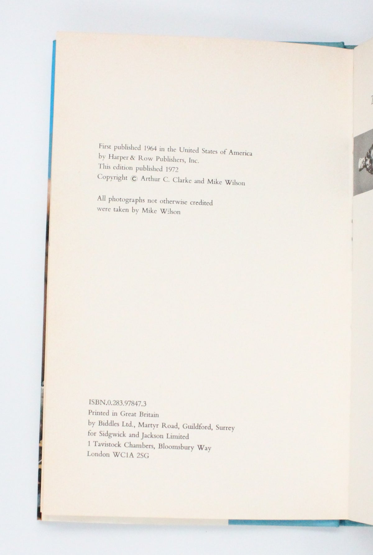 1972 Indian Ocean Treasure by Arthur C. Clarke and Mike Wilson