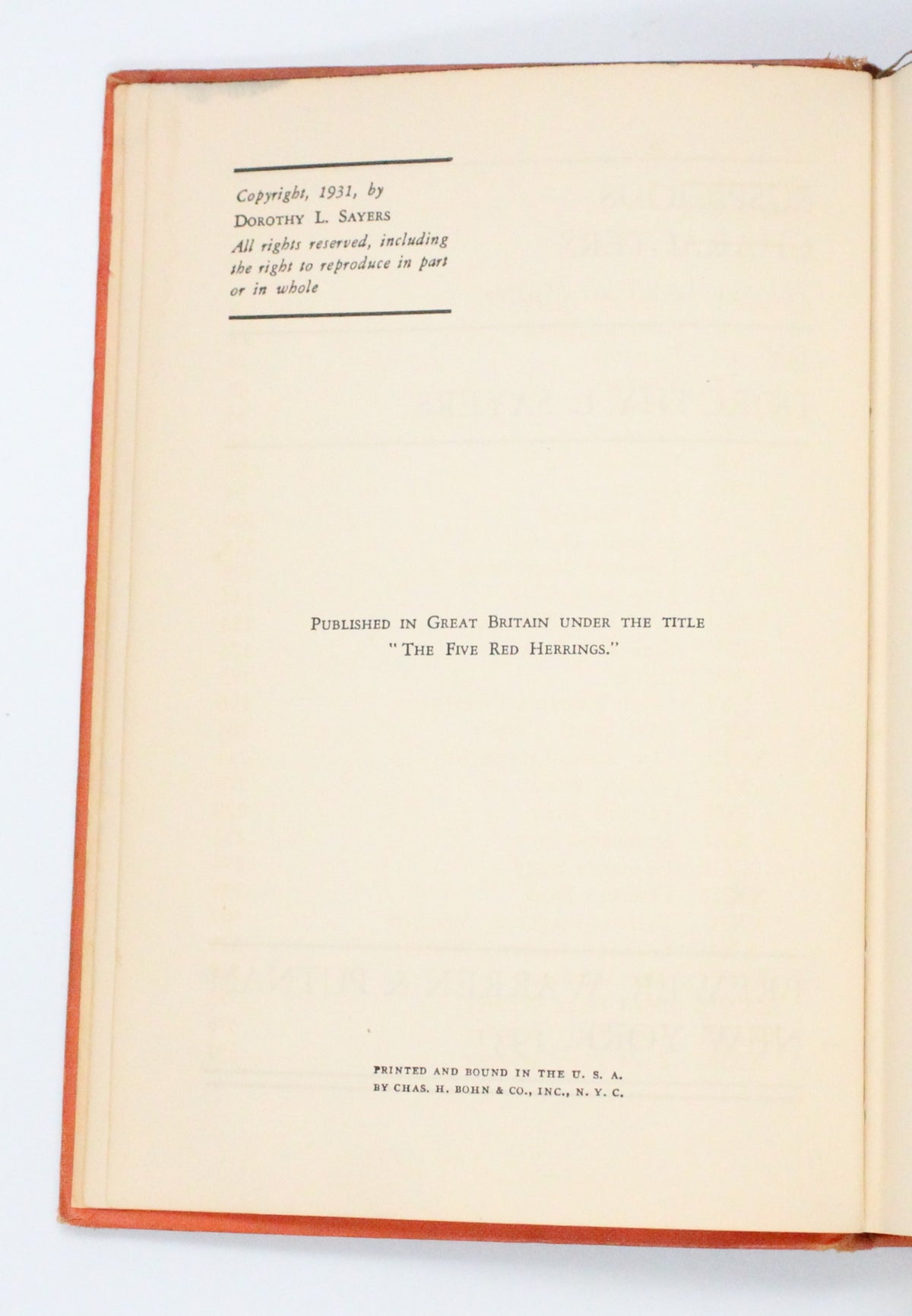 1931 Suspicious Characters by Dorothy Sayers