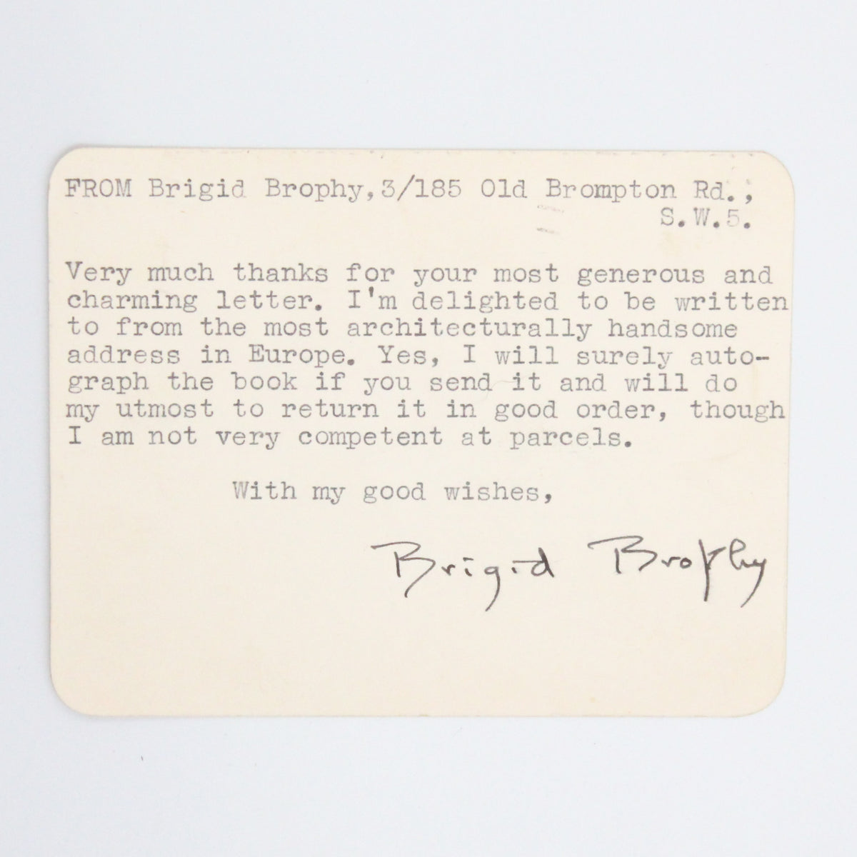 1956 The King of a Rainy Country by Brigid Brophy