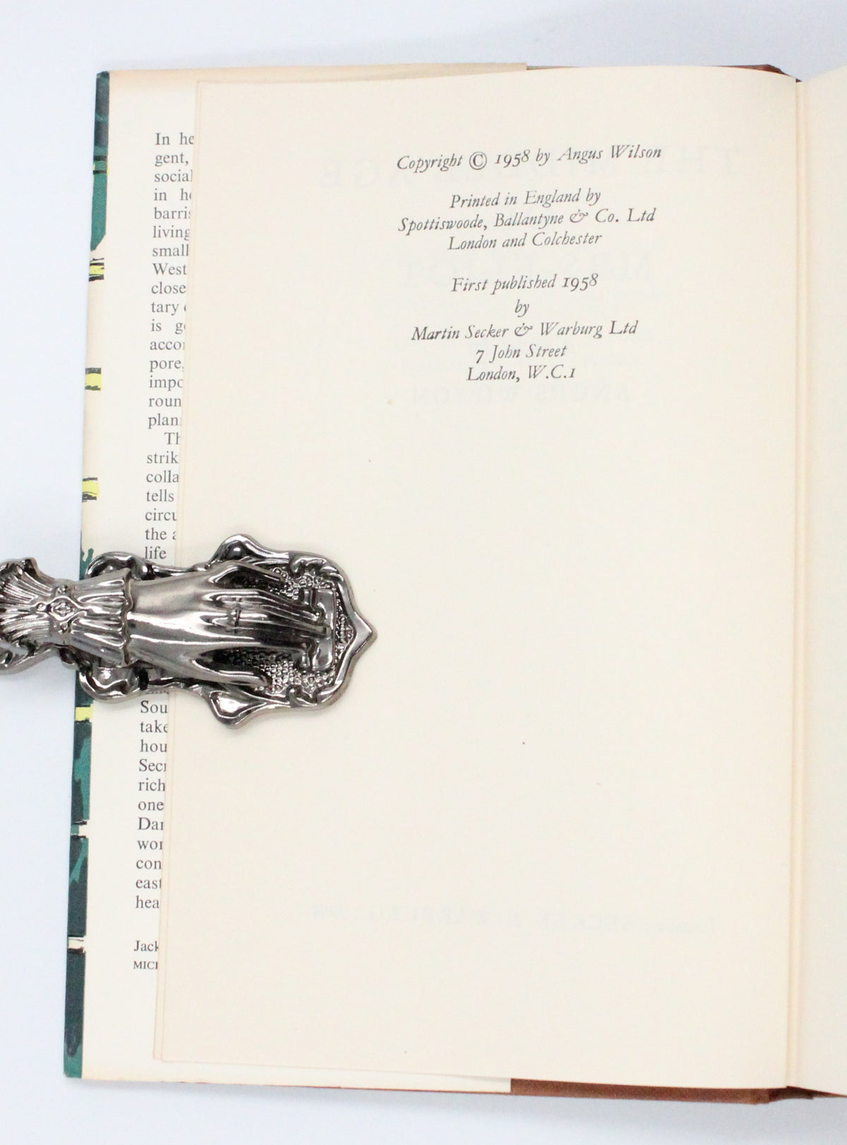 1958 The Middle Age of Mrs Eliot by Angus Wilson