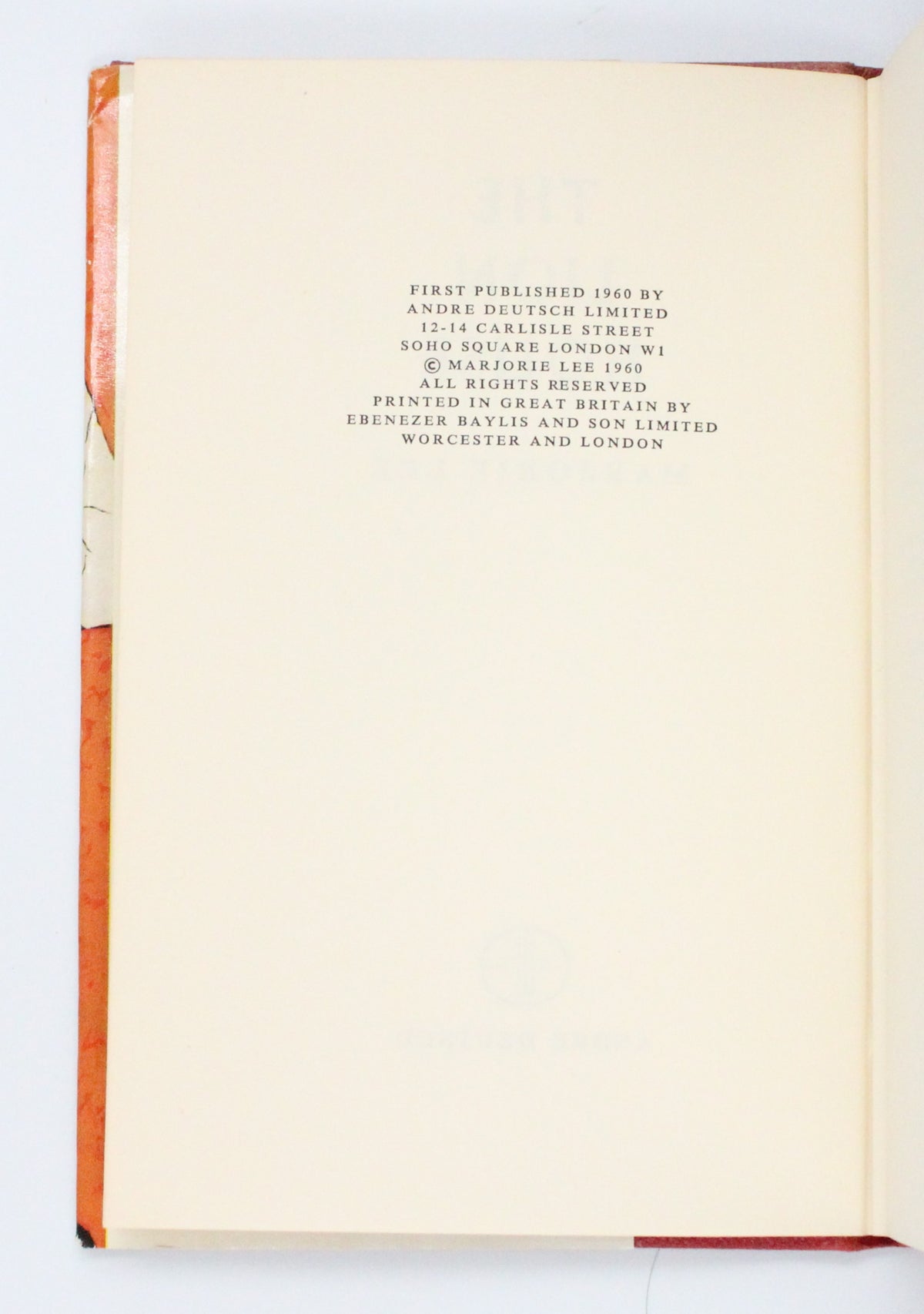 1960 The Lion House by Marjorie Lee