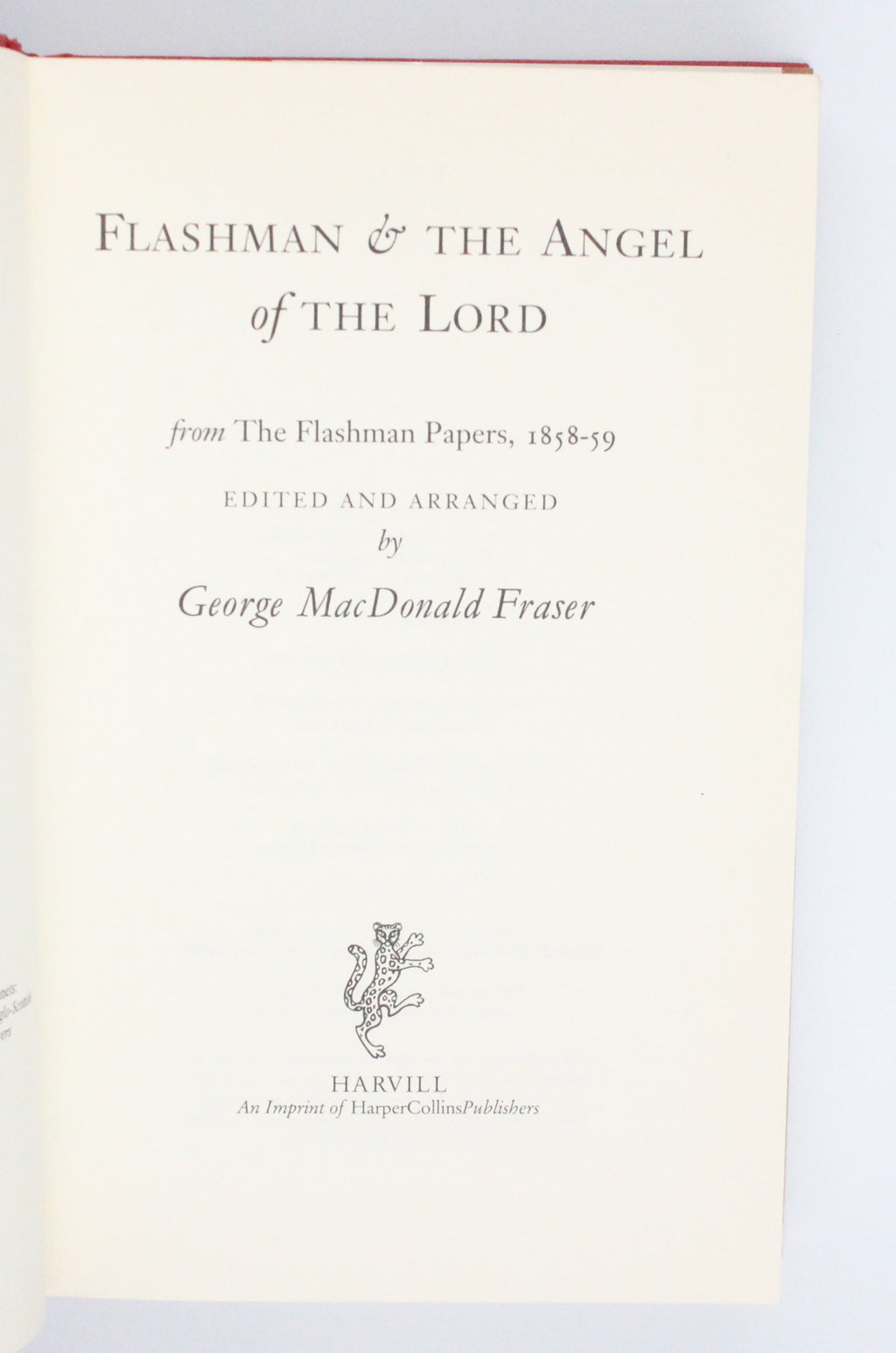 1994 Flashman and the Angel of The Lord by George MacDonald Fraser