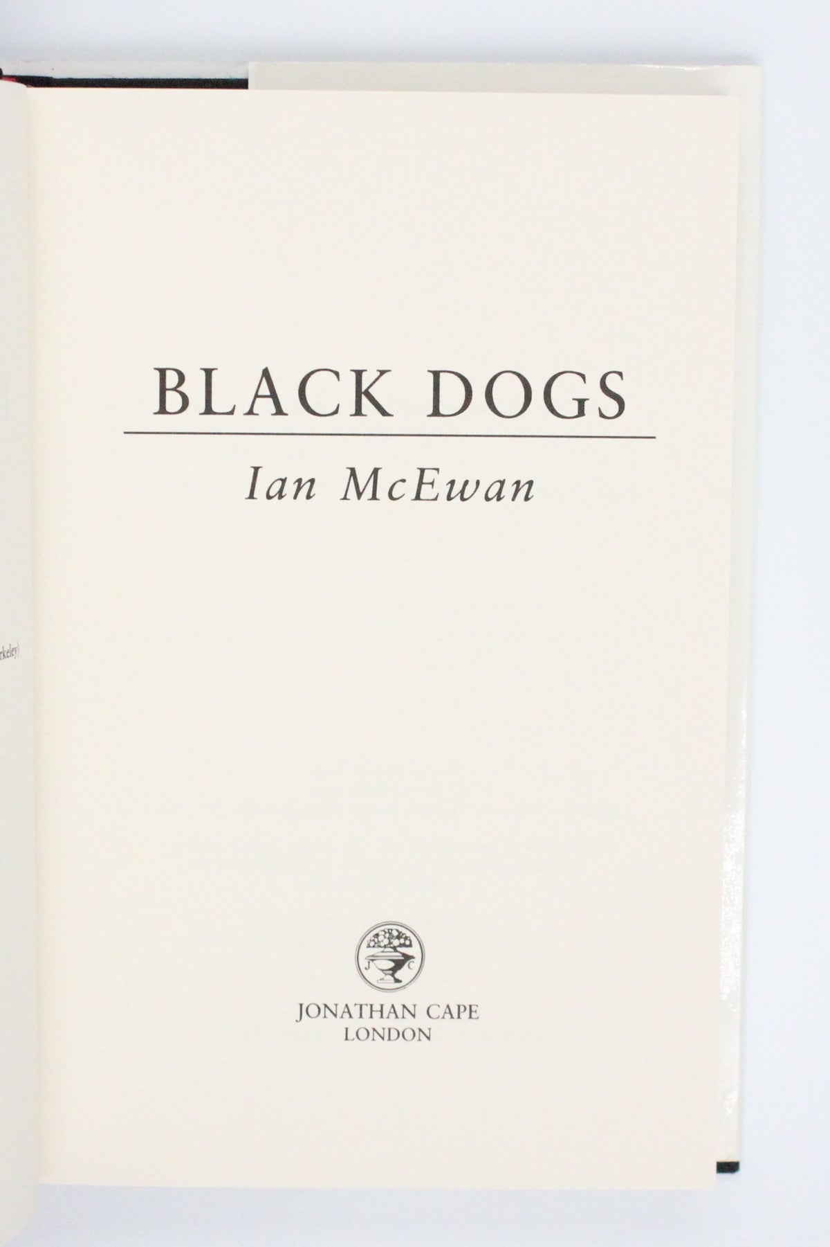 1992 Black Dogs by Ian McEwan