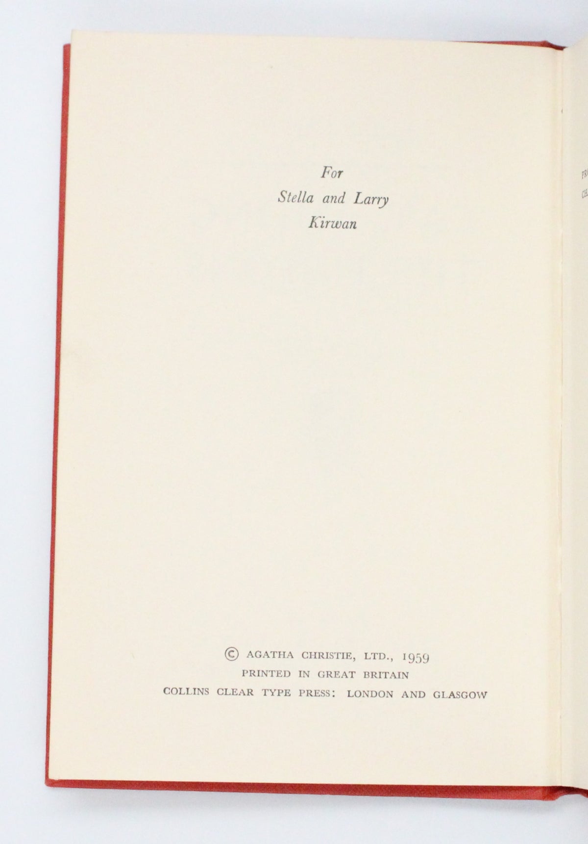 1959 Cat Among the Pigeons by Agatha Christie