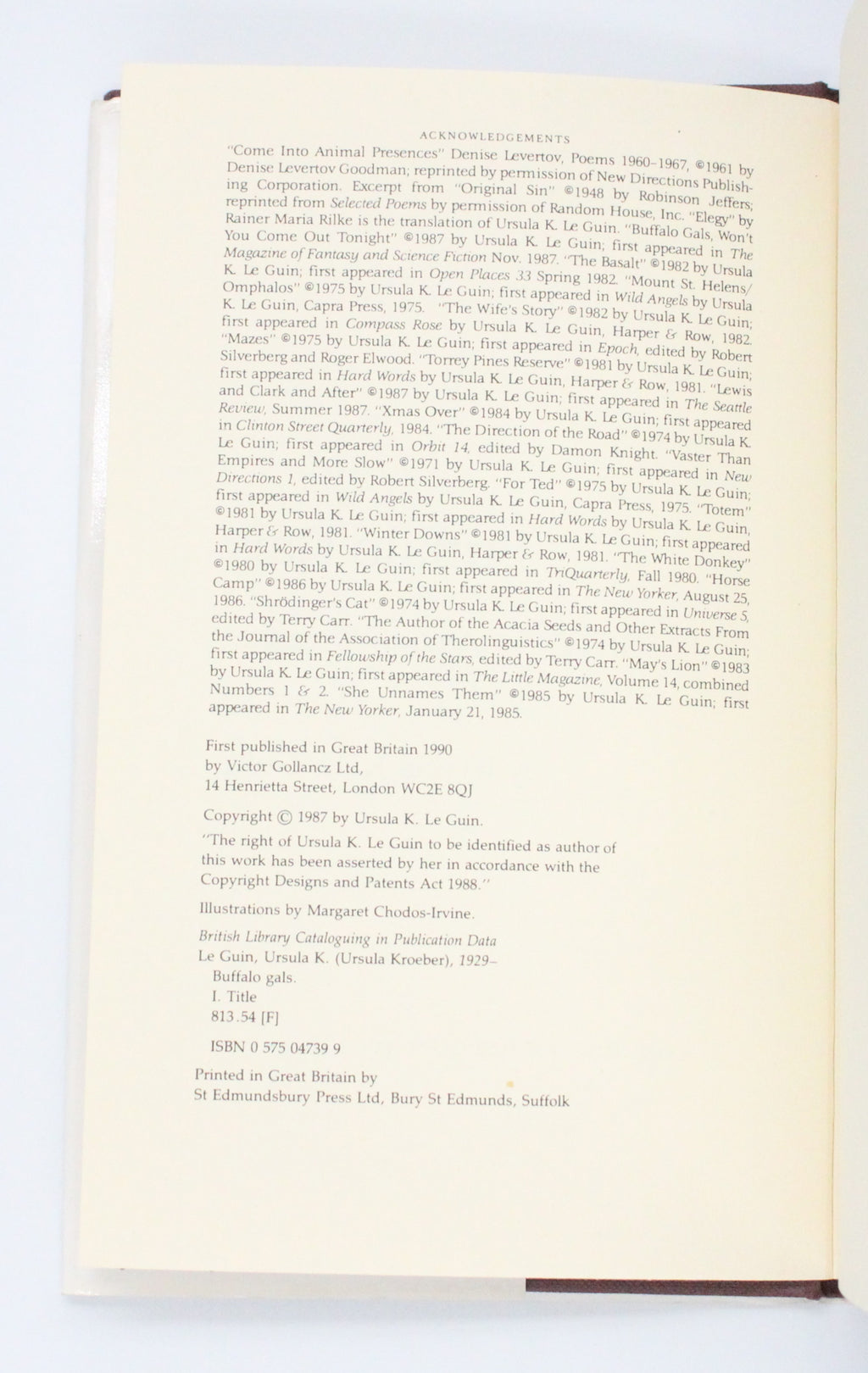 1990 Buffalo Gals by Ursula Le Guin
