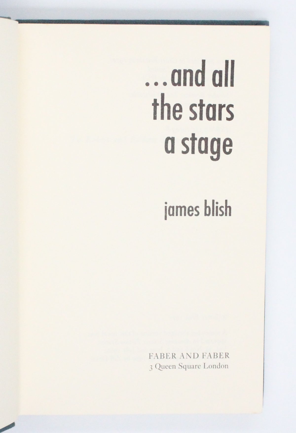 1972 And All The Stars A Stage by James Blish