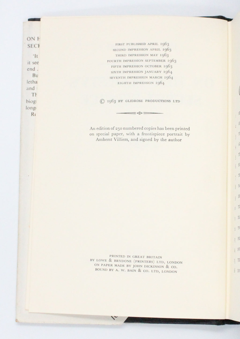 1964 On Her Majesty’s Secret Service by Ian Fleming