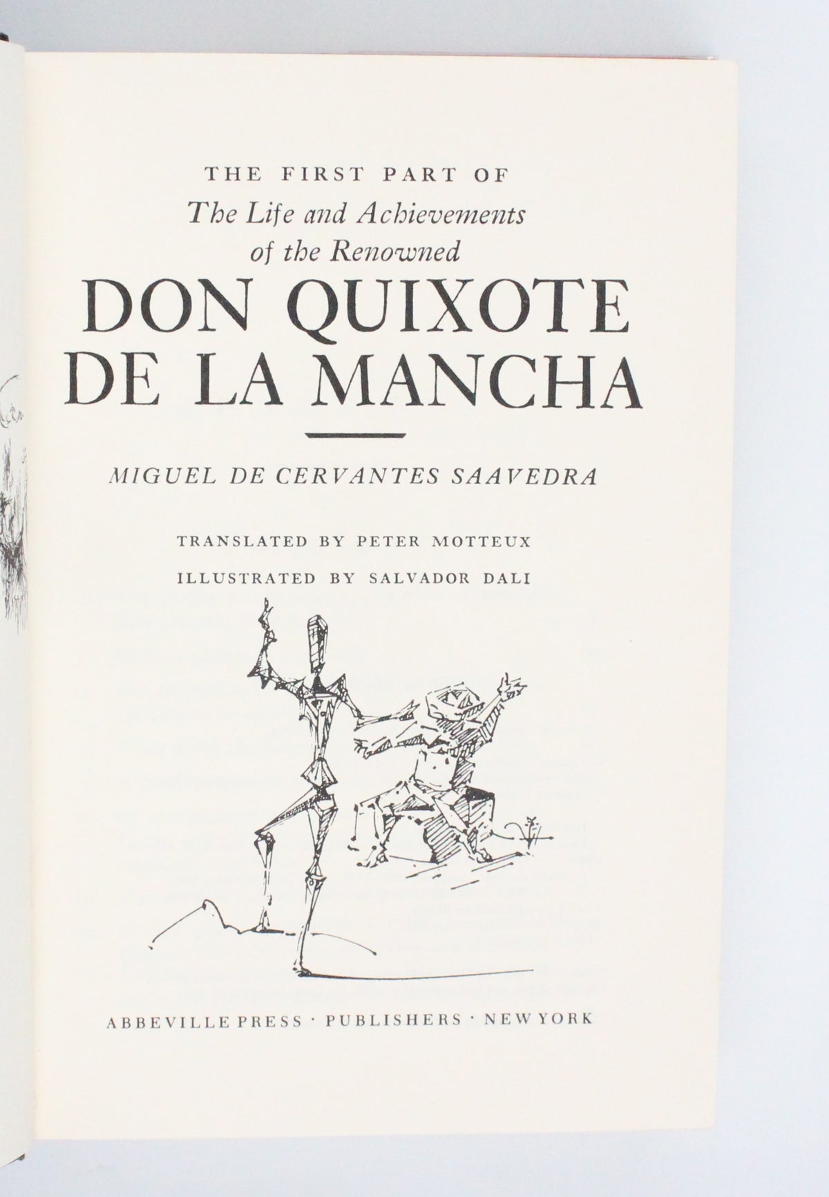 1979 Don Quixote by Miguel De Cervantes [Salvador Dali illus.]