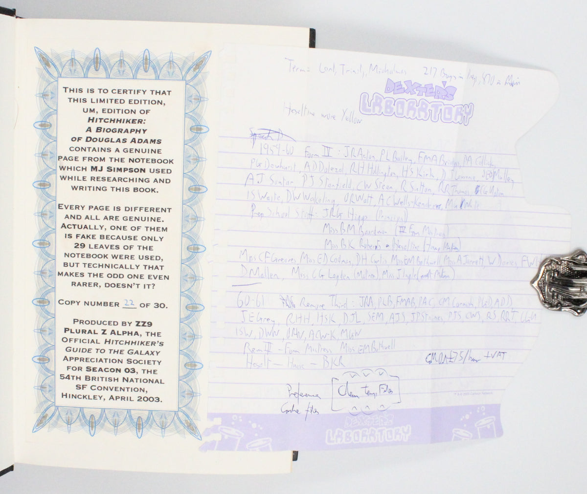 2003 Hitchhiker A Biography of Douglas Adams by M. J. Simpson