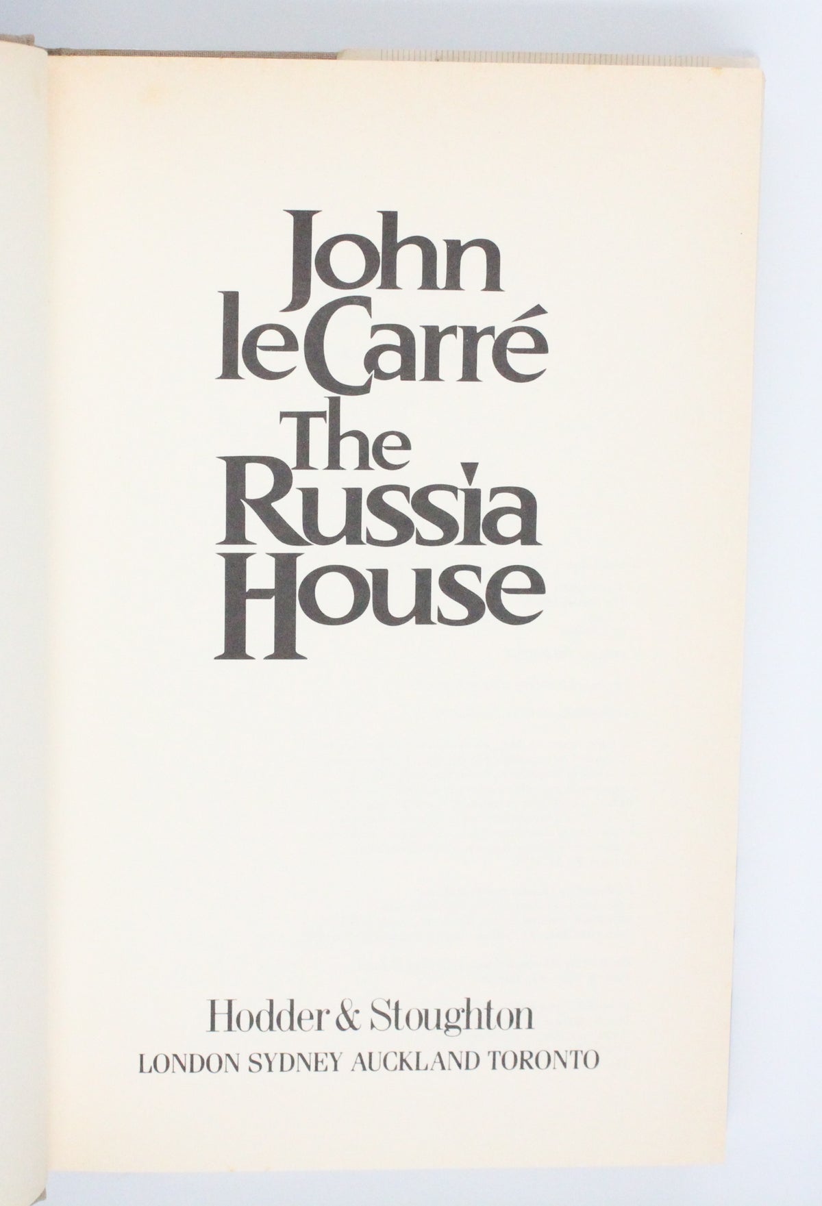 1989 The Russia House by John Le Carre