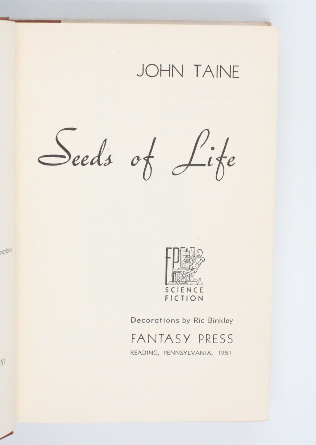 1951 Seeds of Life by John Taine [Eric Temple Bell]