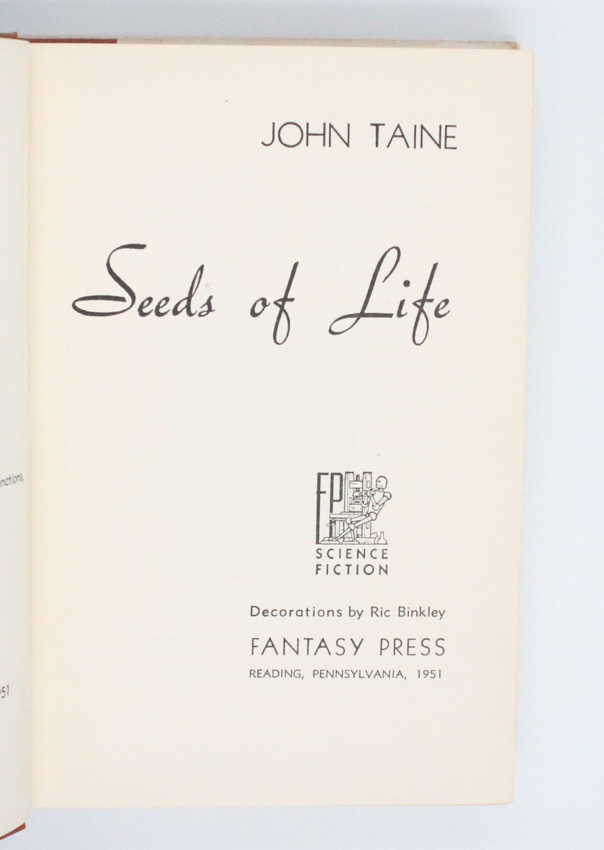 1951 Seeds of Life by John Taine [Eric Temple Bell]