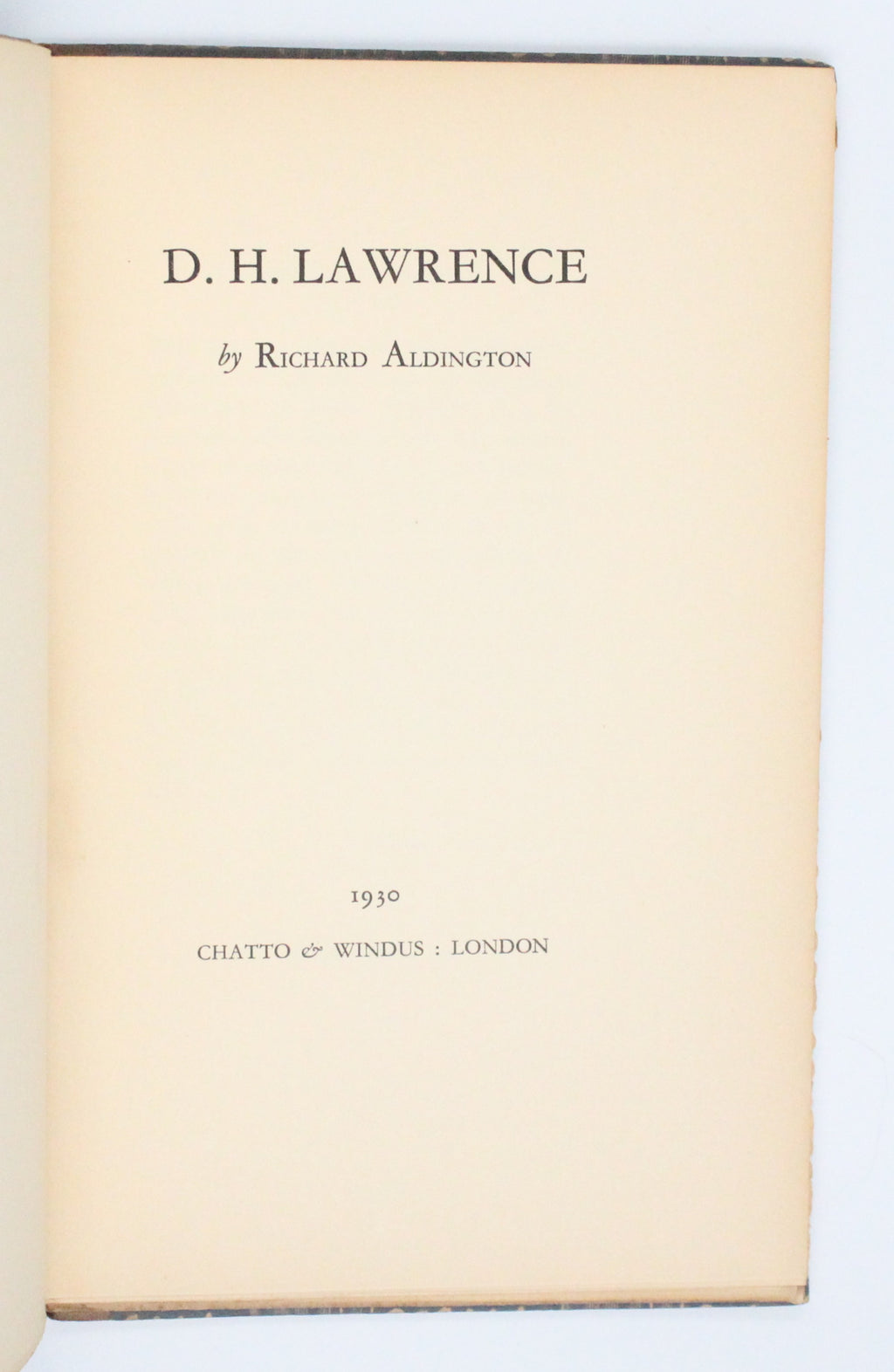 1930 D. H. Lawrence by Richard Aldington
