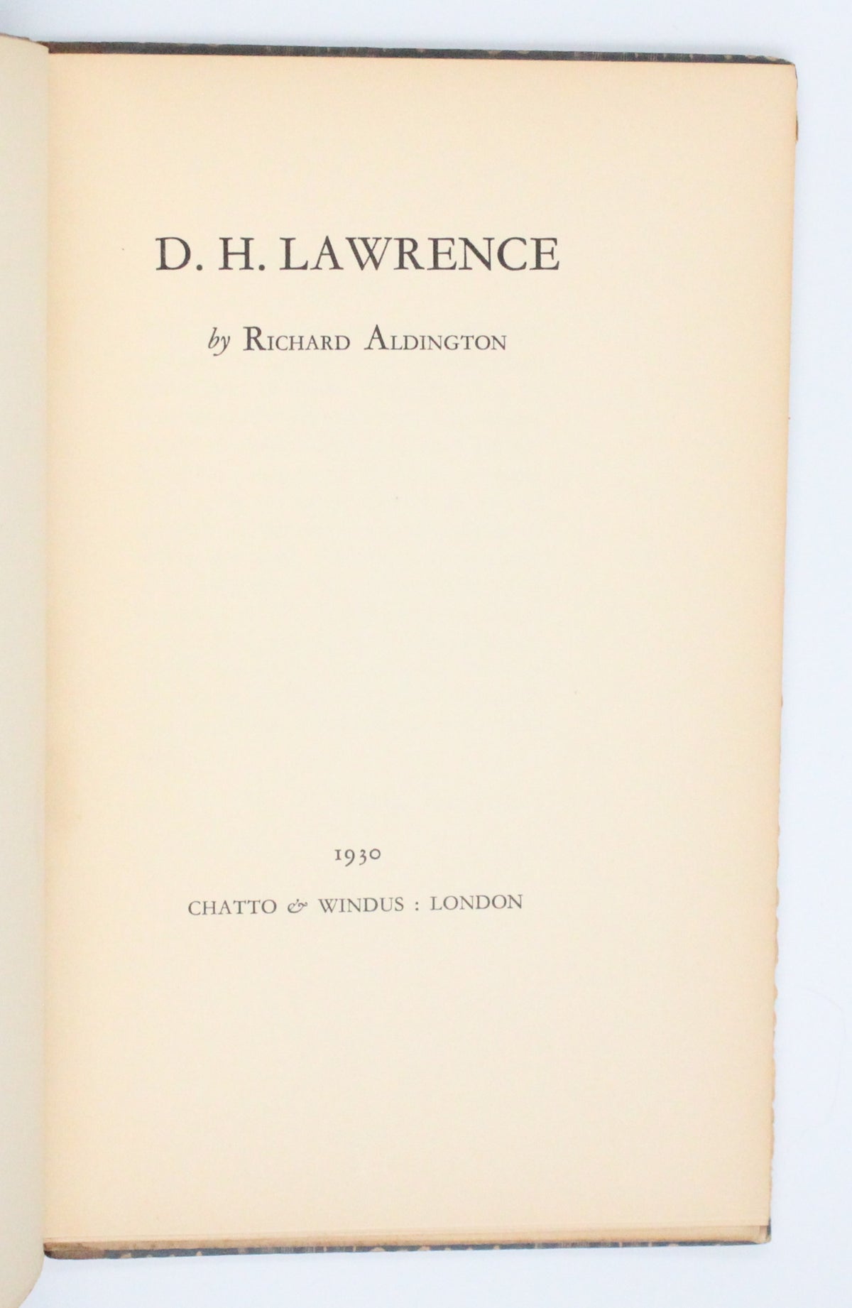 1930 D. H. Lawrence by Richard Aldington
