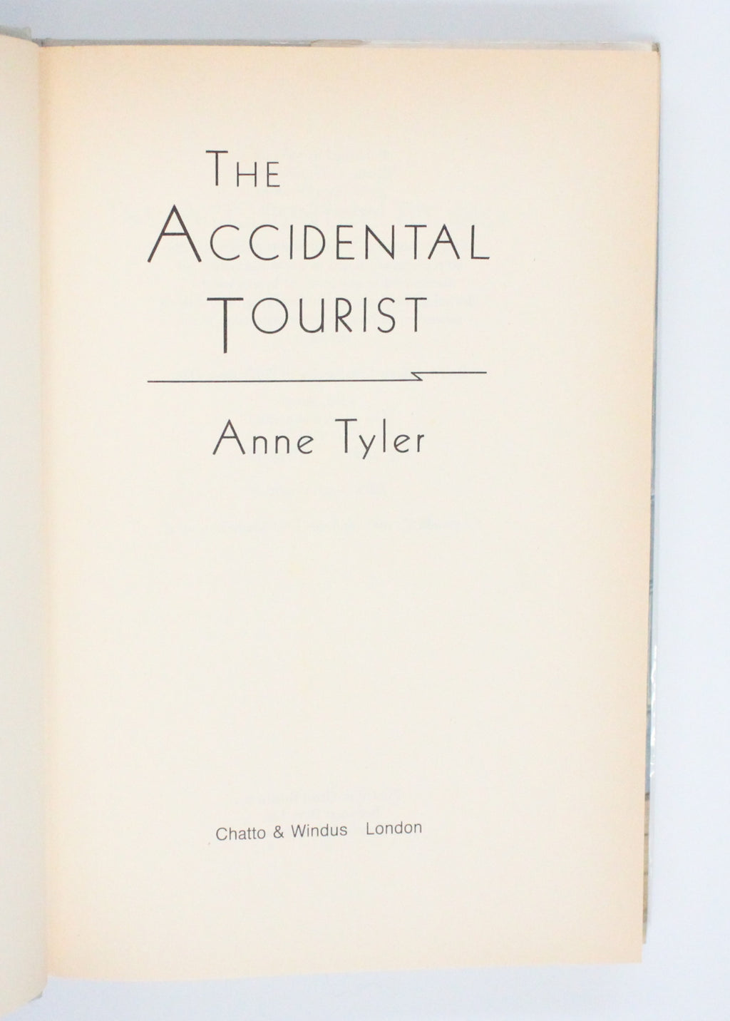 1985 The Accidental Tourist by Anne Tyler