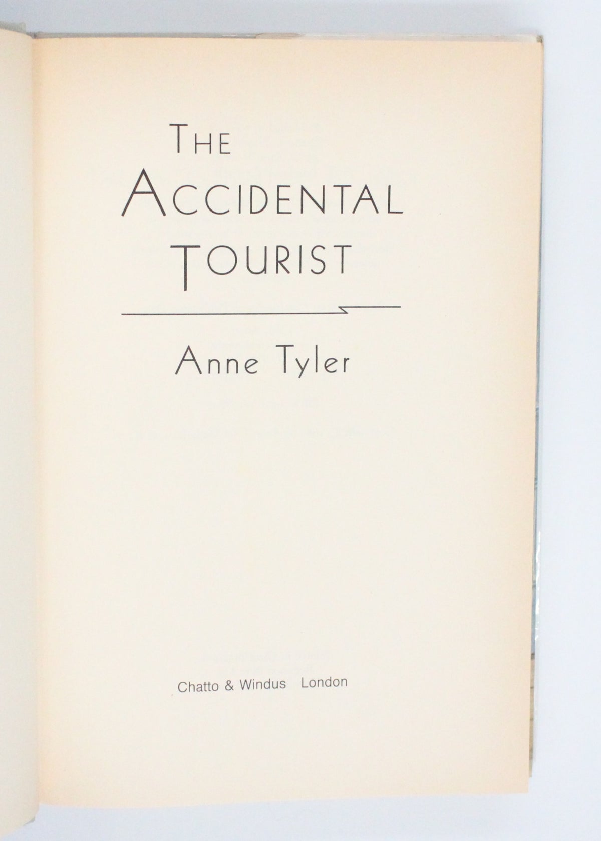 1985 The Accidental Tourist by Anne Tyler