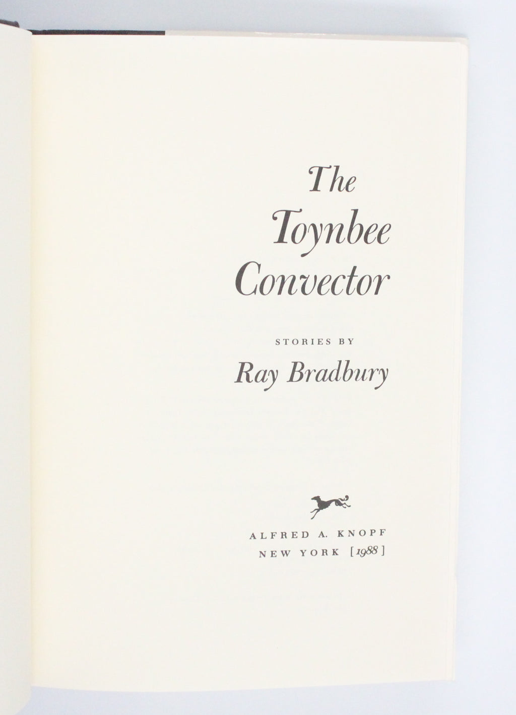 1988 The Toynbee Convector by Ray Bradbury