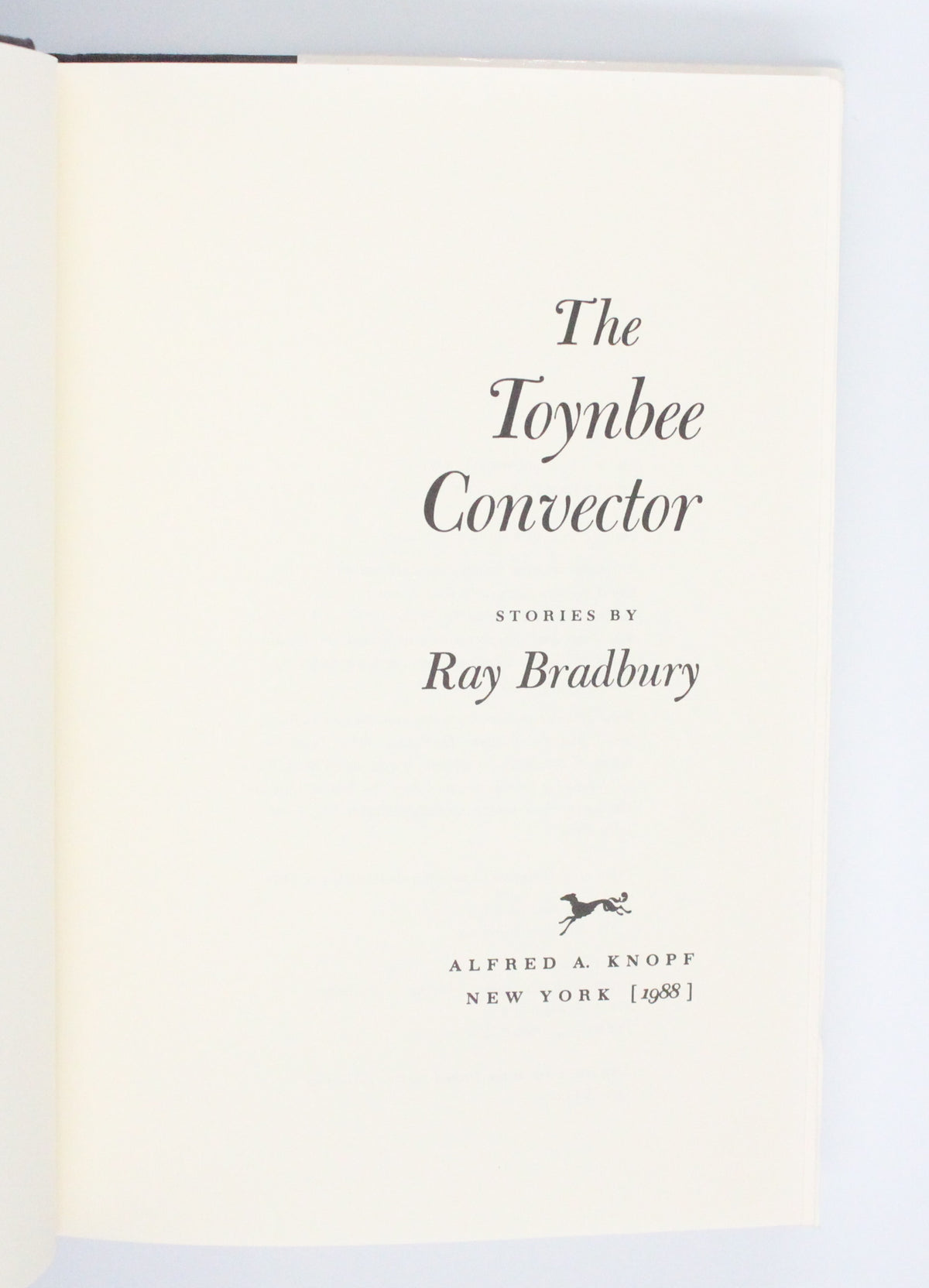 1988 The Toynbee Convector by Ray Bradbury