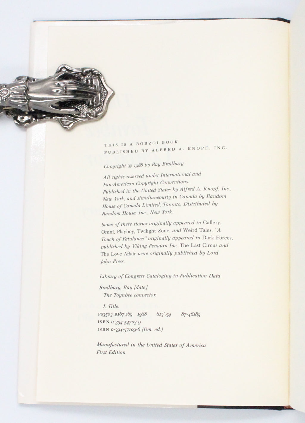 1988 The Toynbee Convector by Ray Bradbury