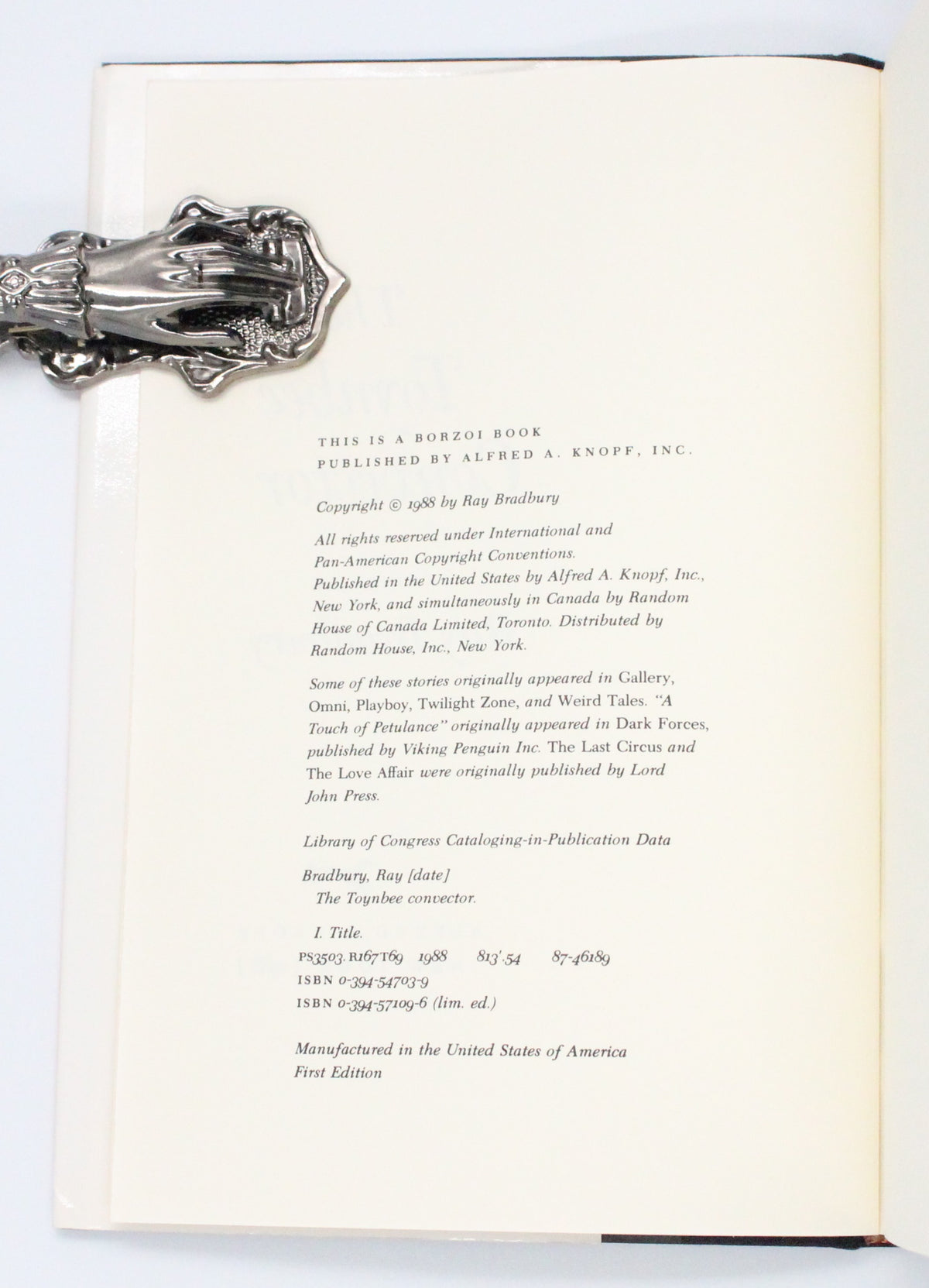 1988 The Toynbee Convector by Ray Bradbury