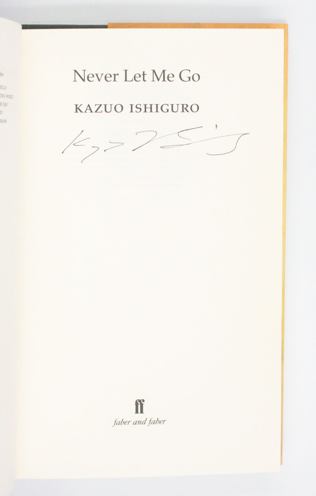 2005 Never Let Me Go by Kazuo Ishiguro
