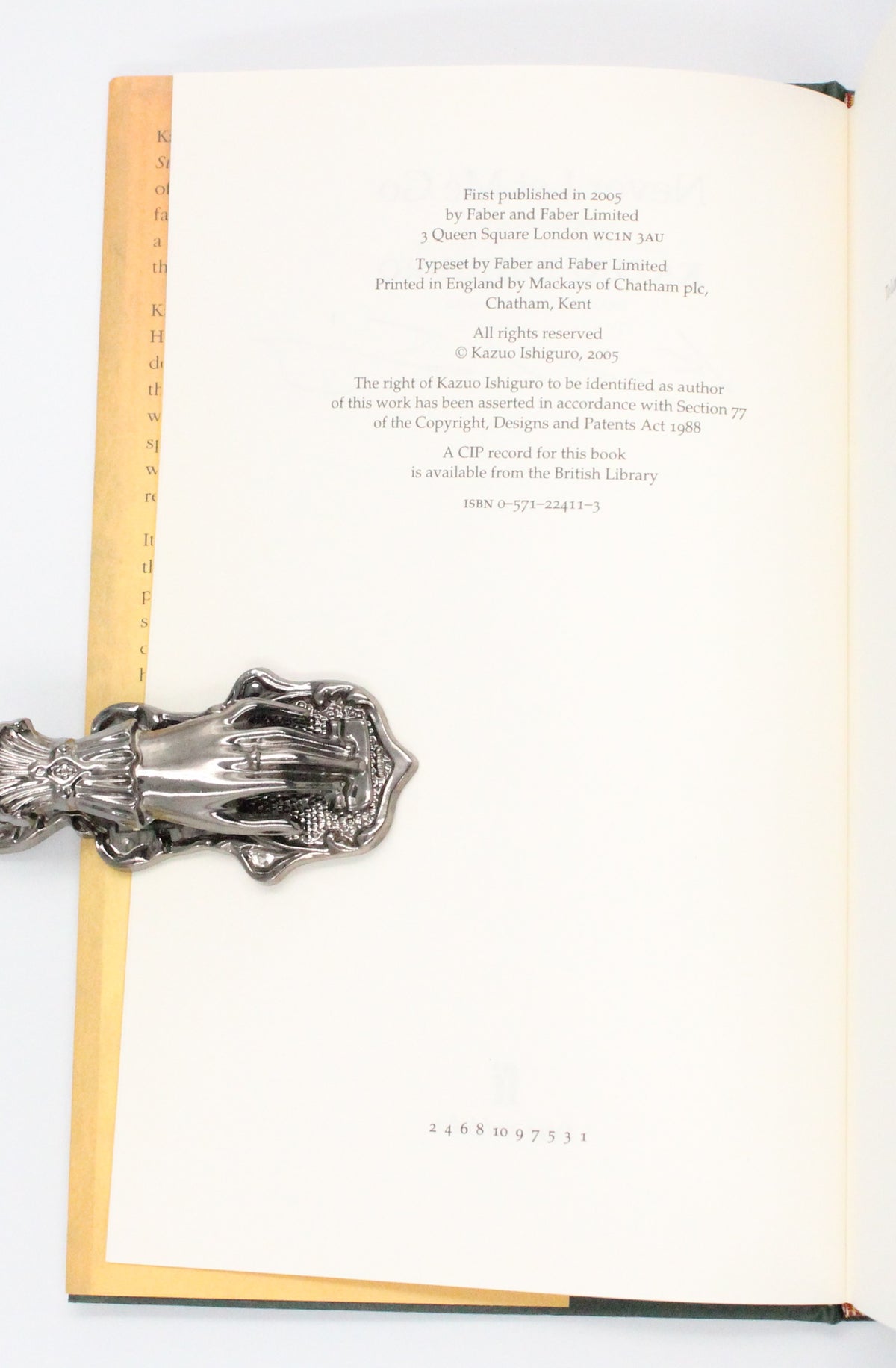 2005 Never Let Me Go by Kazuo Ishiguro