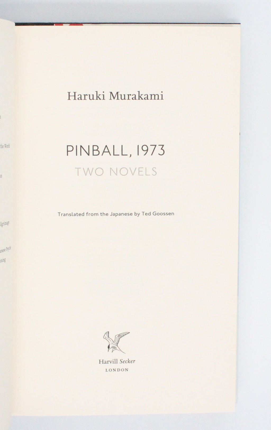 2015 Hear the Wind Sing; Pinball 1973 by Haruki Murakami