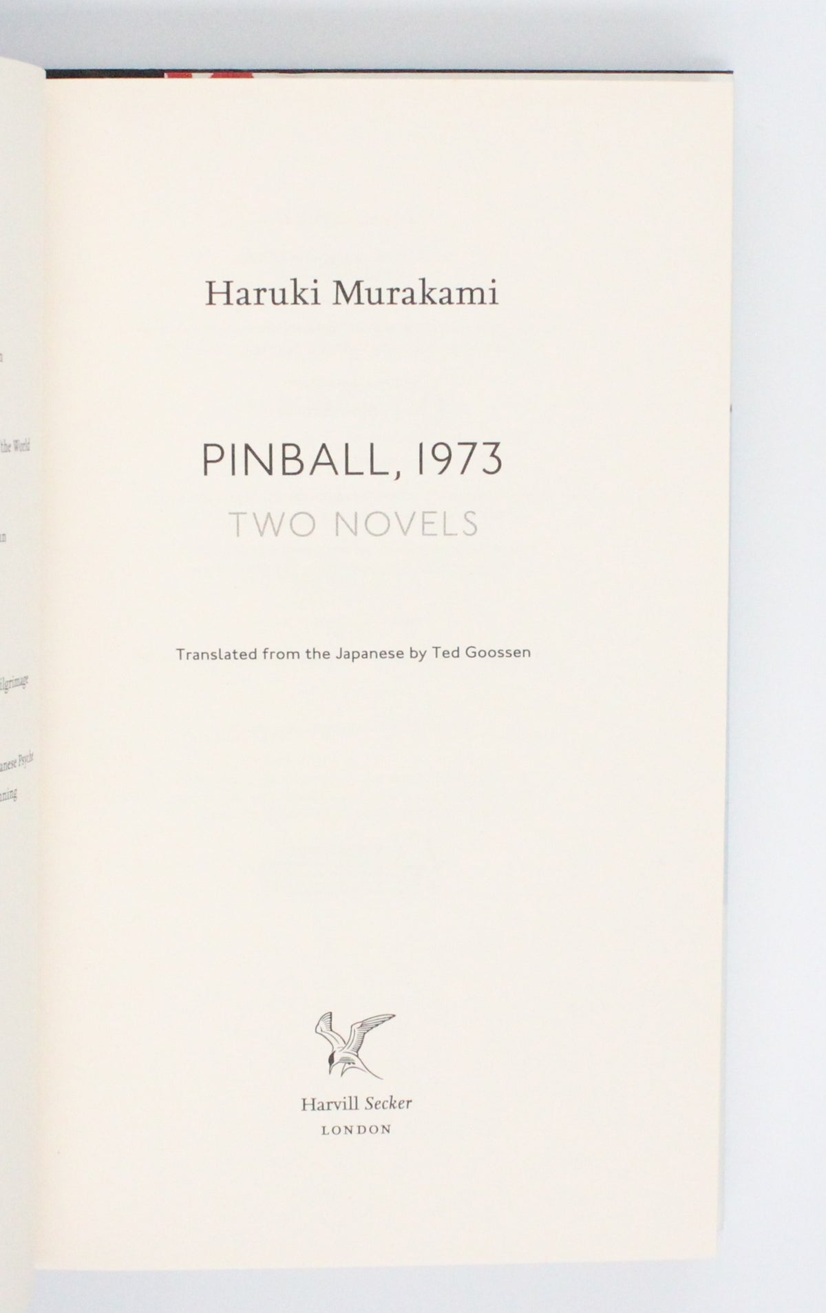 2015 Hear the Wind Sing; Pinball 1973 by Haruki Murakami