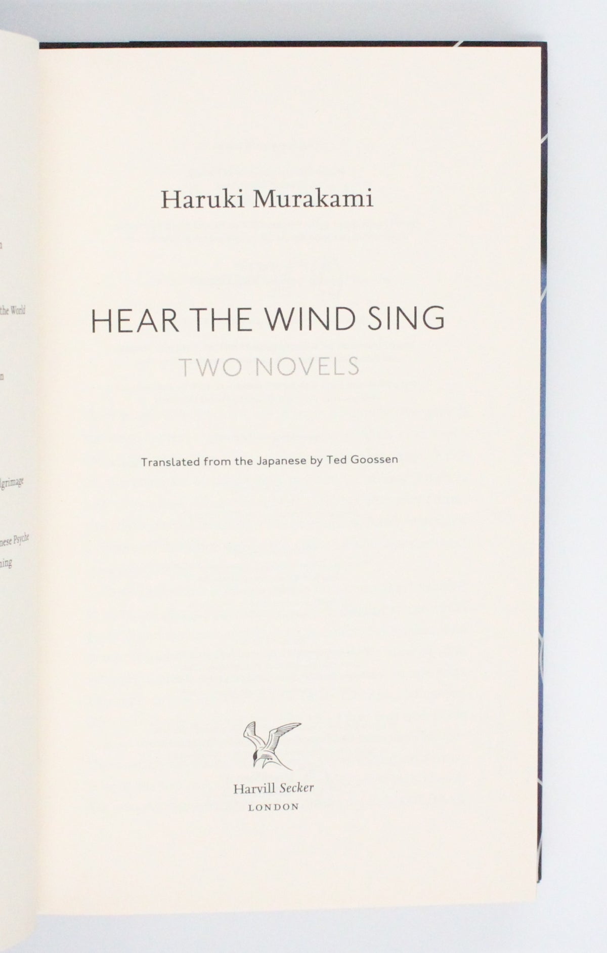 2015 Hear the Wind Sing; Pinball 1973 by Haruki Murakami