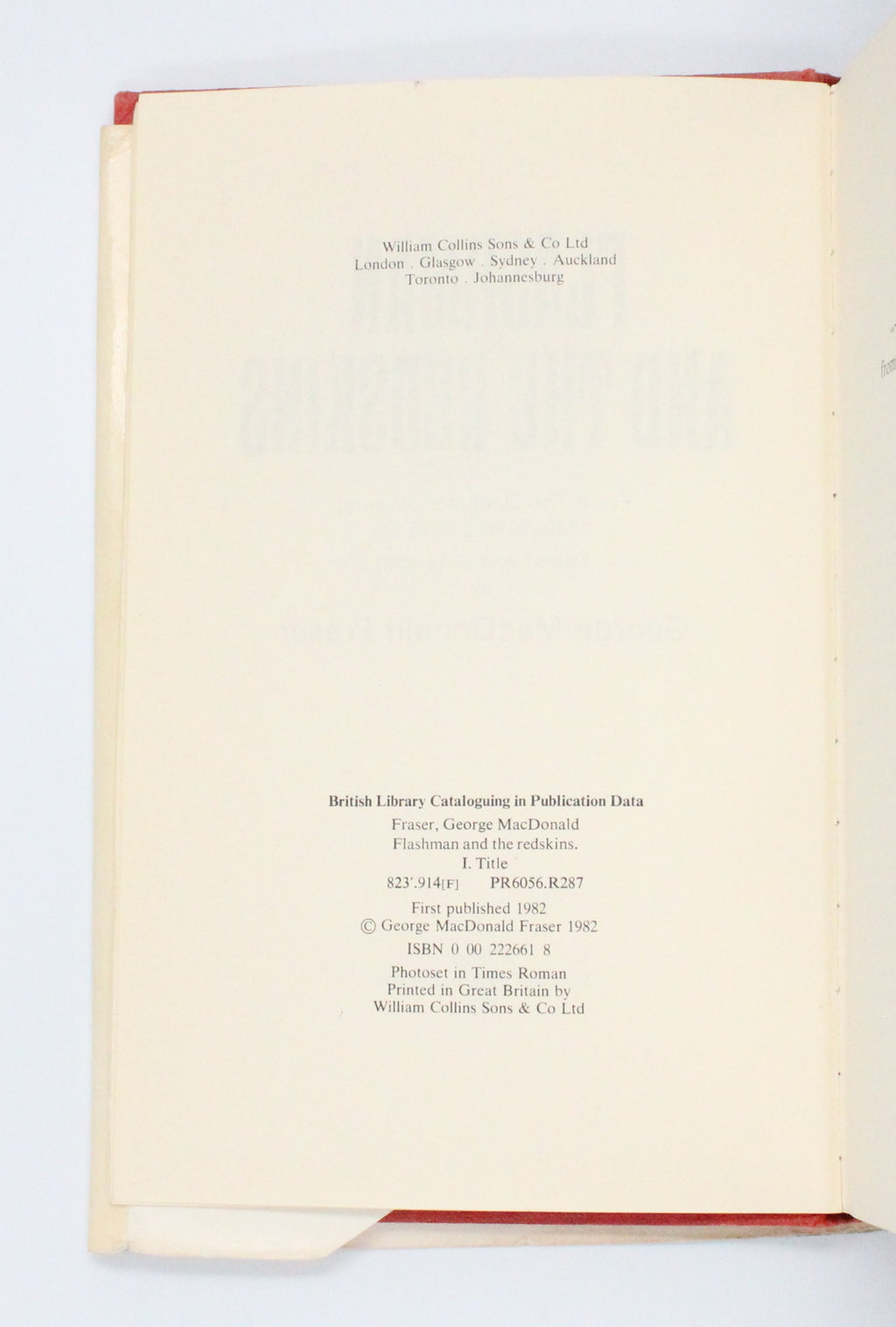 1982 Flashman and The Redskins by George MacDonald Fraser