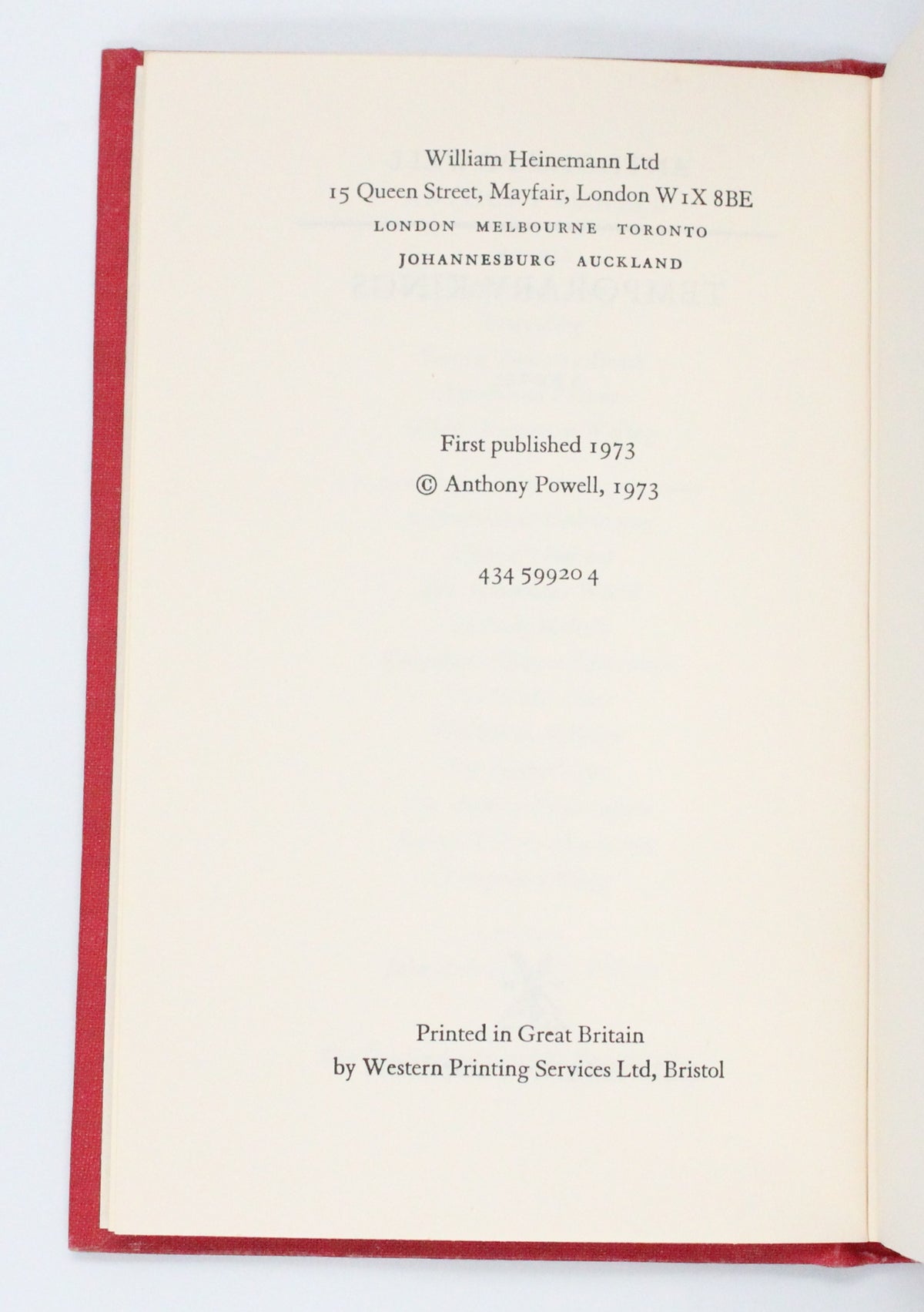 1973 Temporary Kings by Anthony Powell