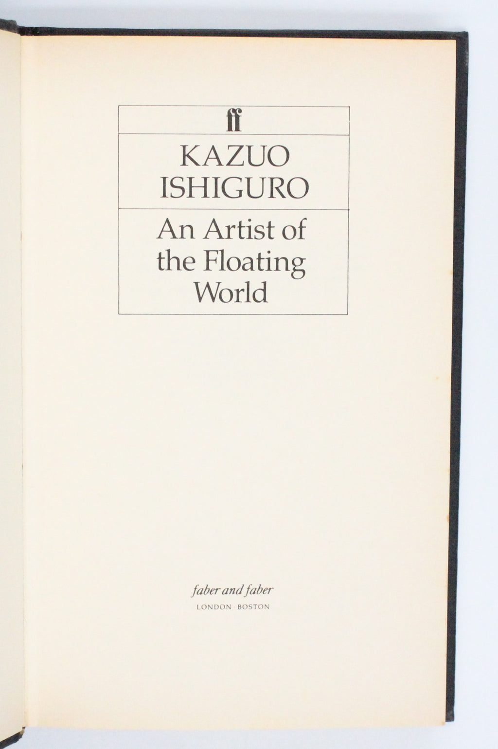 1987 An Artist of The Floating World by Kazuo Ishiguro