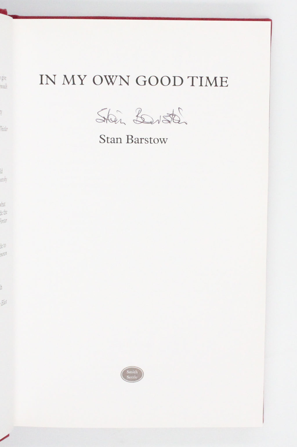 2001 In My Own Good Time by Stan Barstow