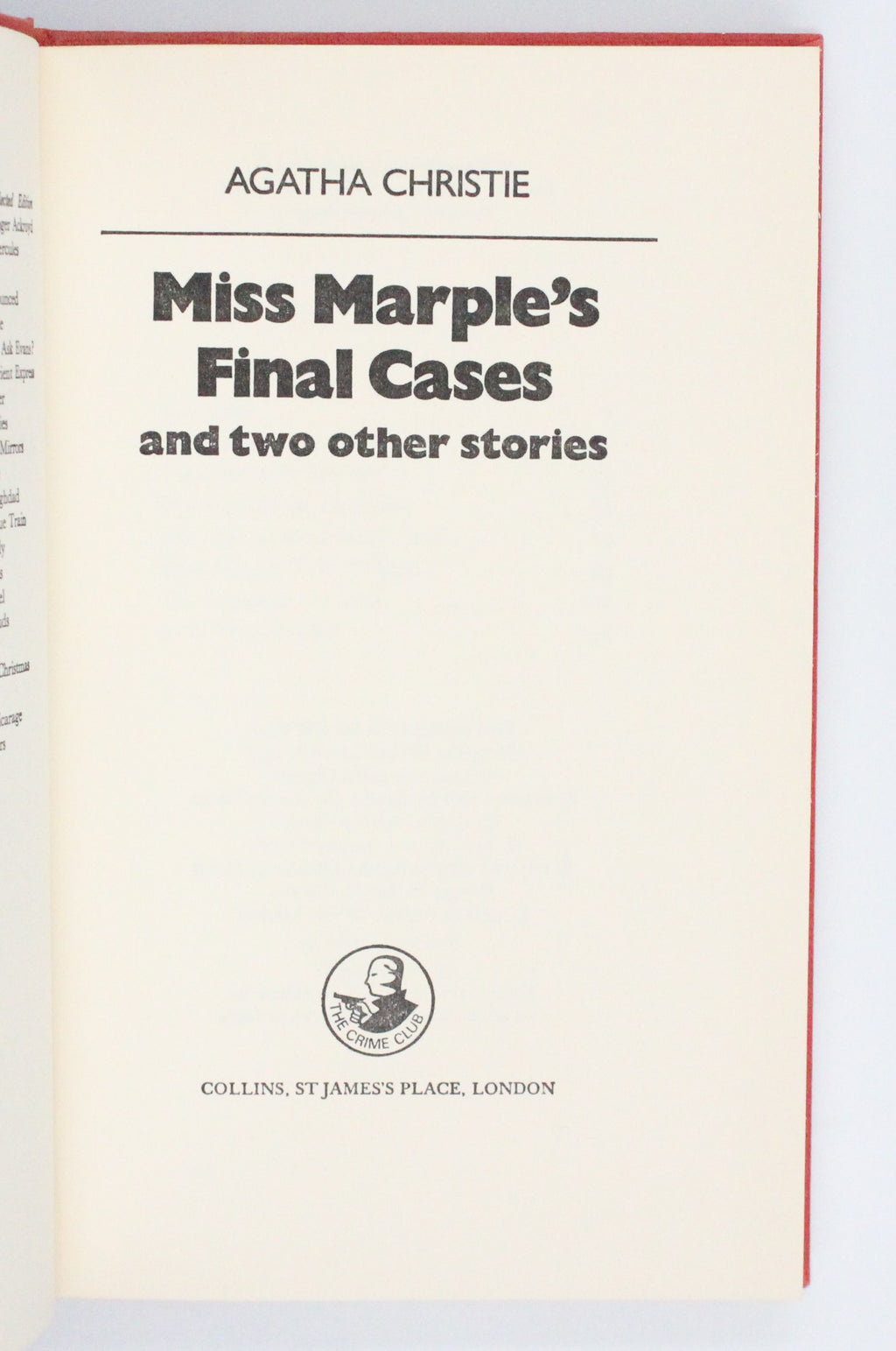 1979 Miss Marple's 6 Final Cases by Agatha Christie