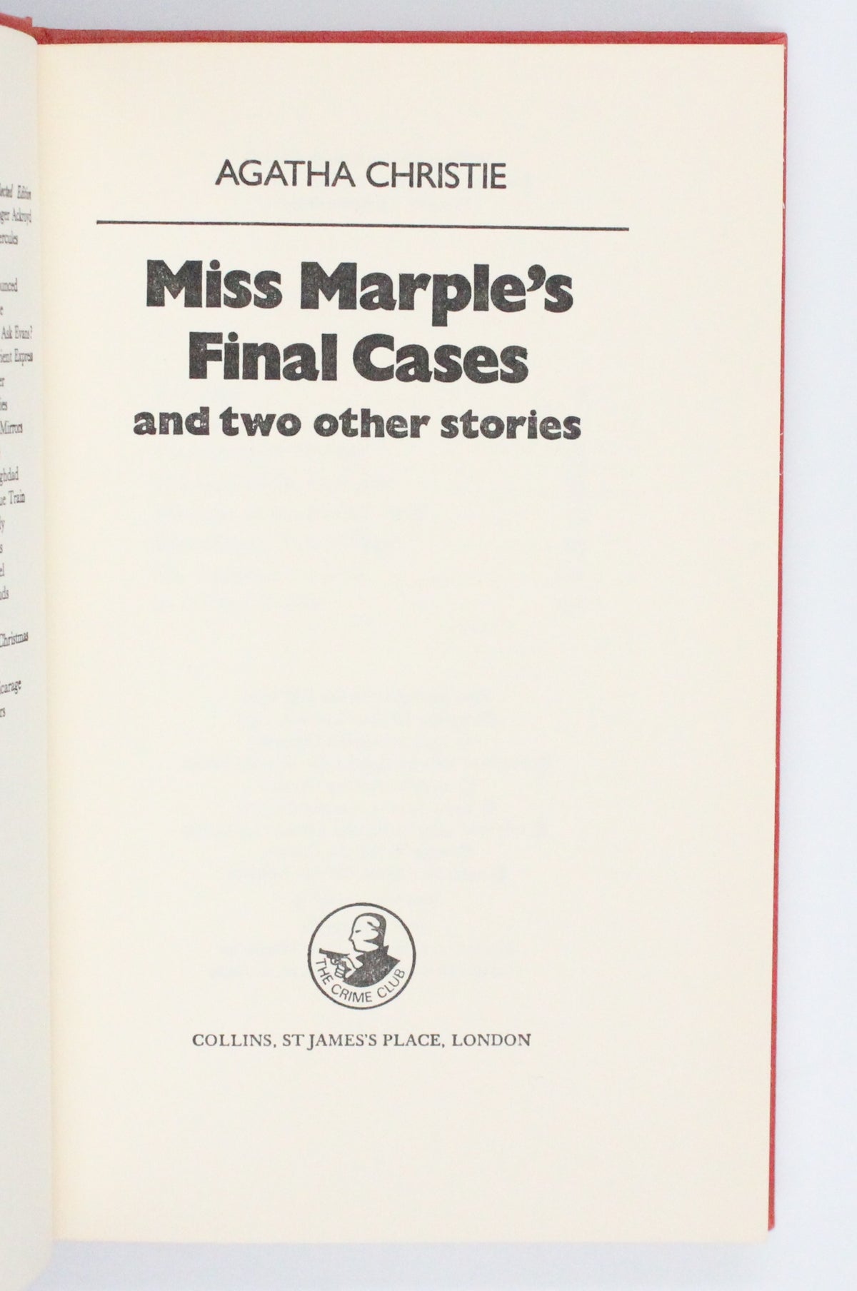1979 Miss Marple's 6 Final Cases by Agatha Christie