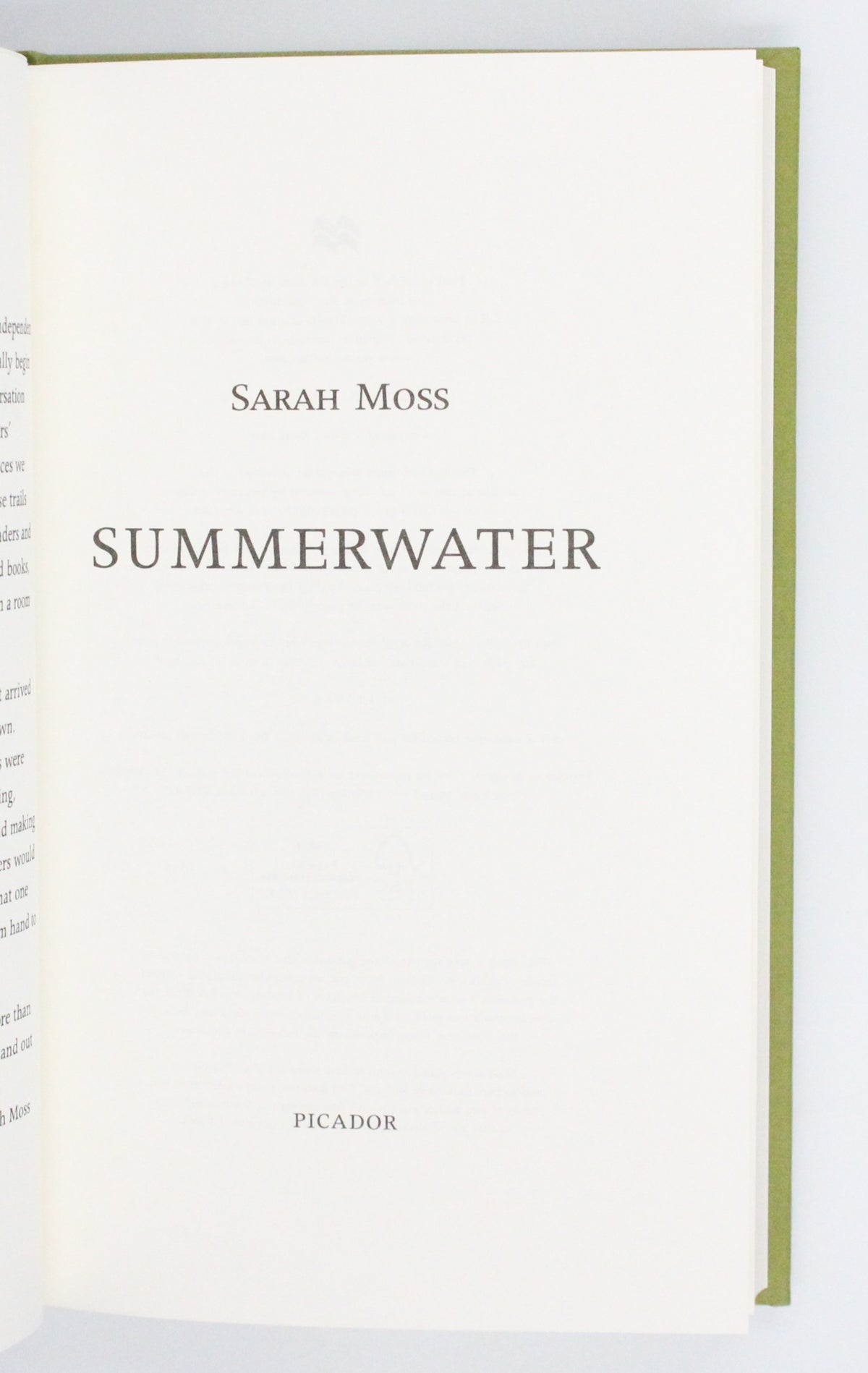 2020 Summerwater by Sarah Moss