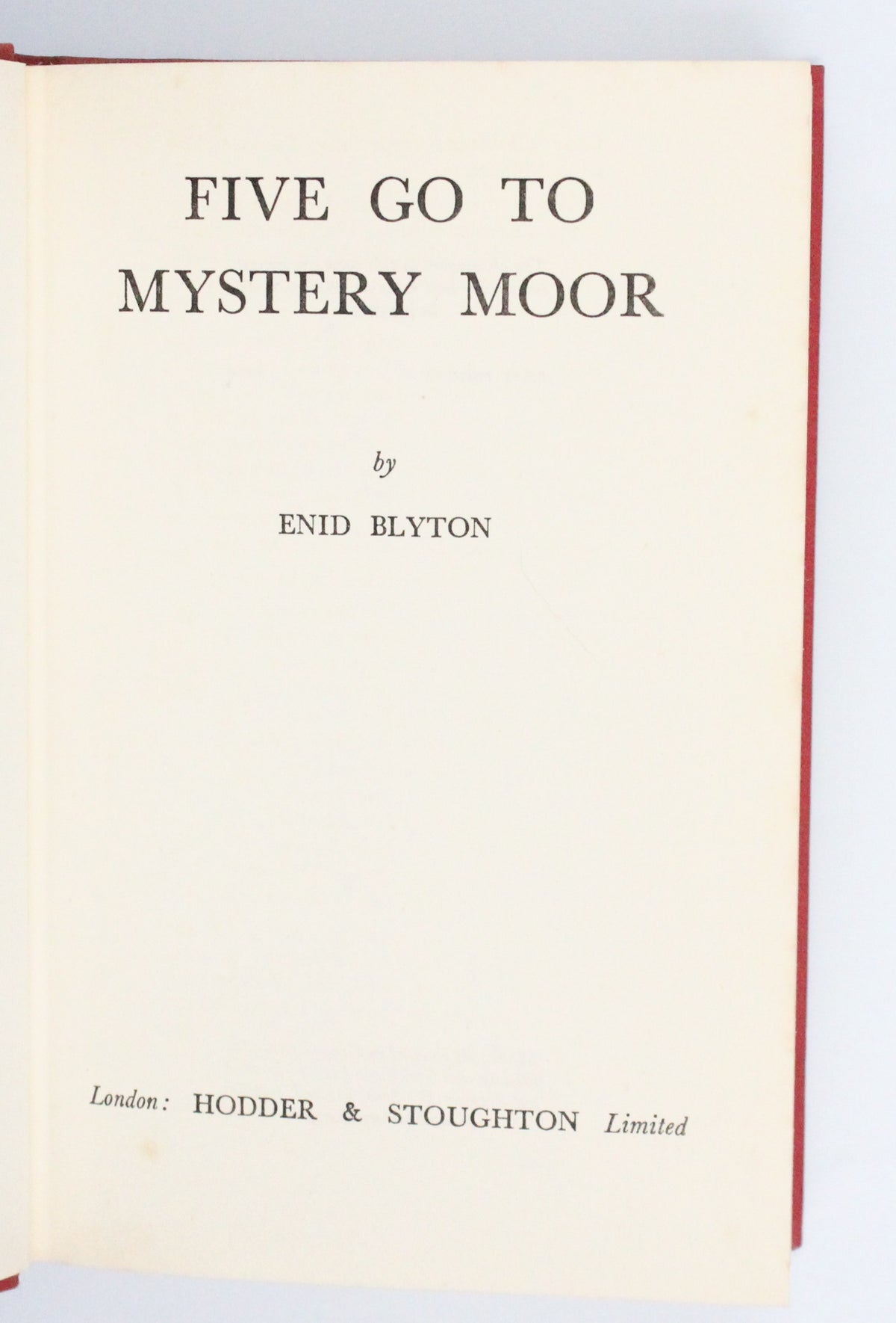 1954 Five Go To Mystery Moor by Enid Blyton
