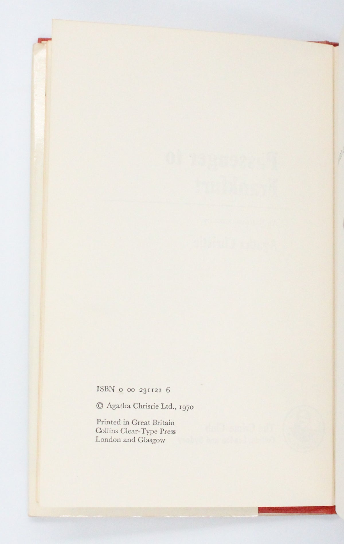 1970 Passenger to Frankfurt by Agatha Christie