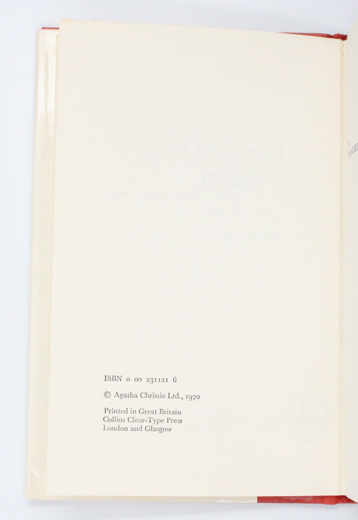 1970 Passenger to Frankfurt by Agatha Christie