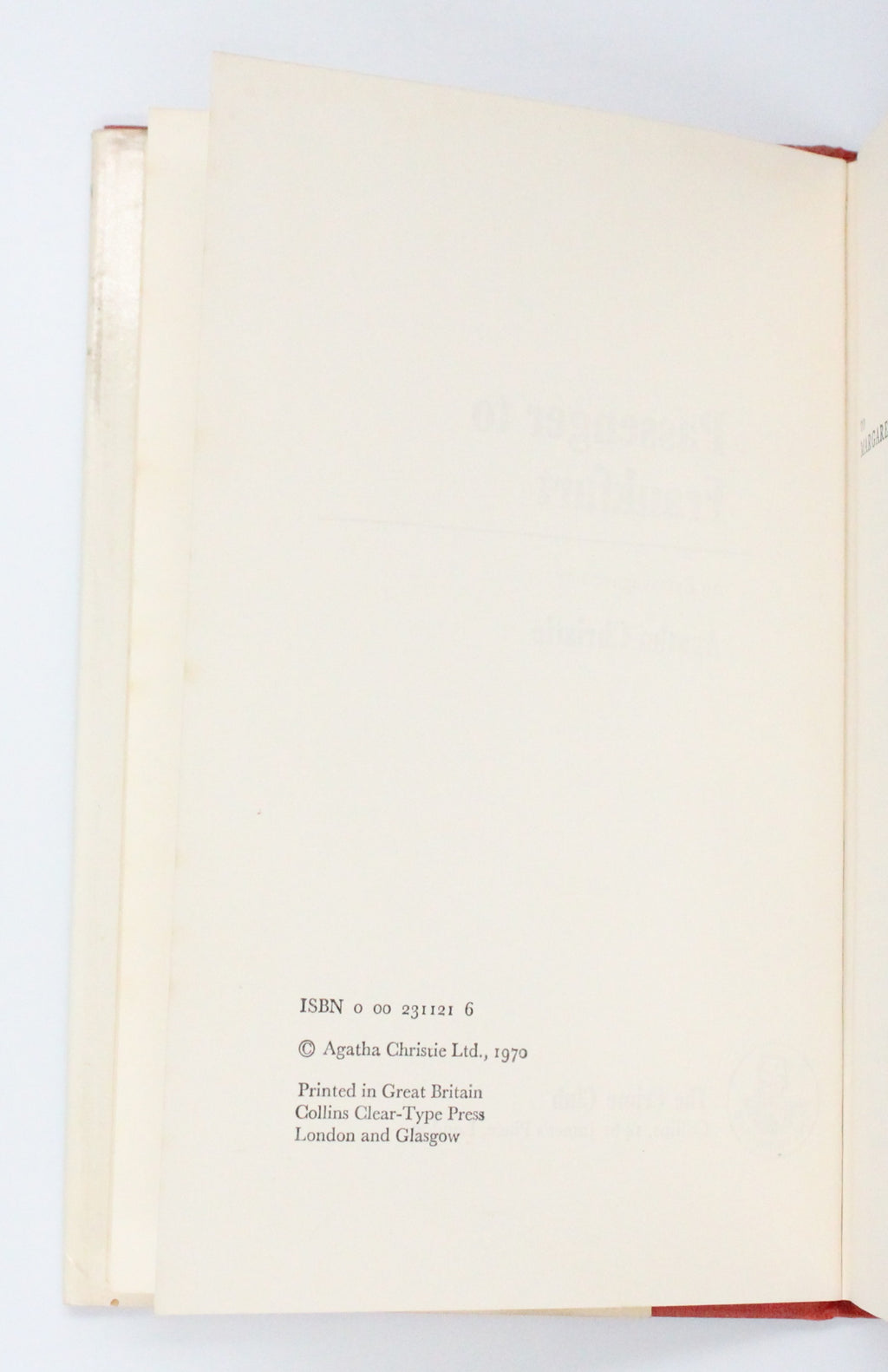 1970 Passenger to Frankfurt by Agatha Christie