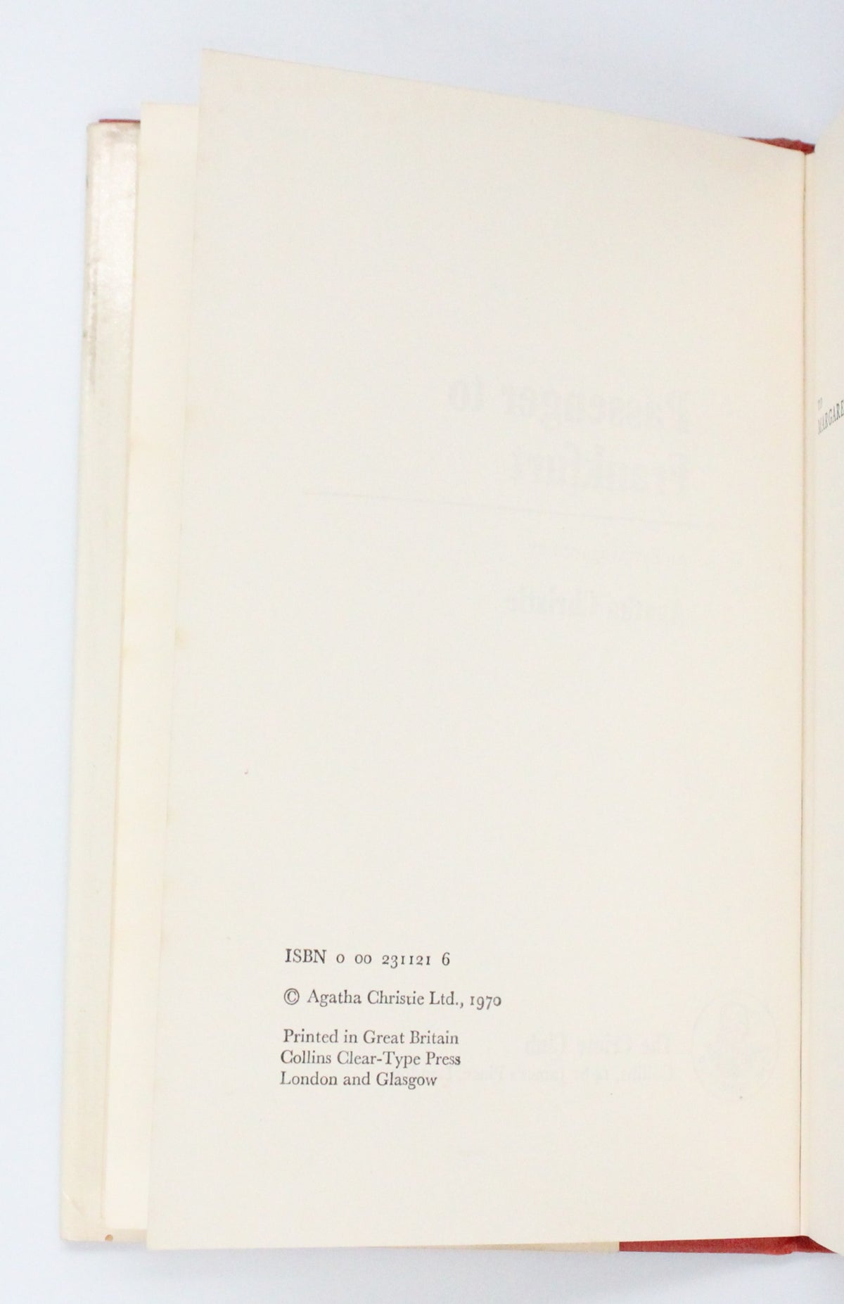 1970 Passenger to Frankfurt by Agatha Christie
